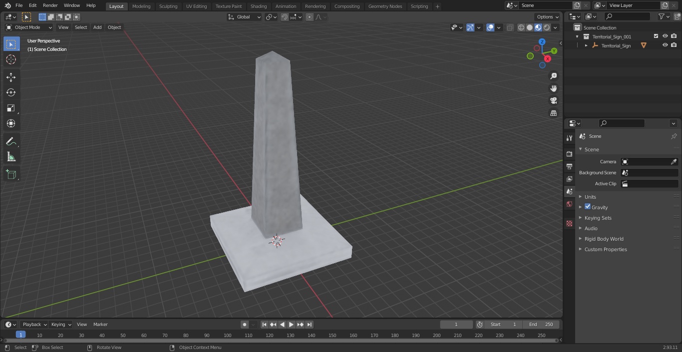 3D Territorial Sign