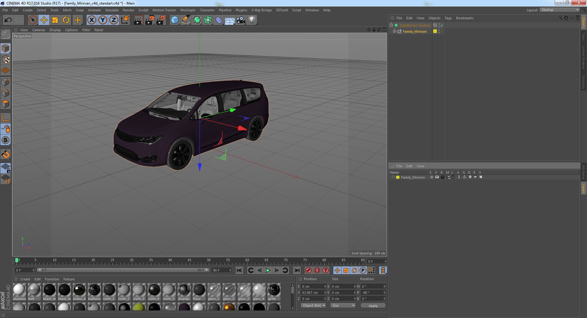 Family Minivan 3D model