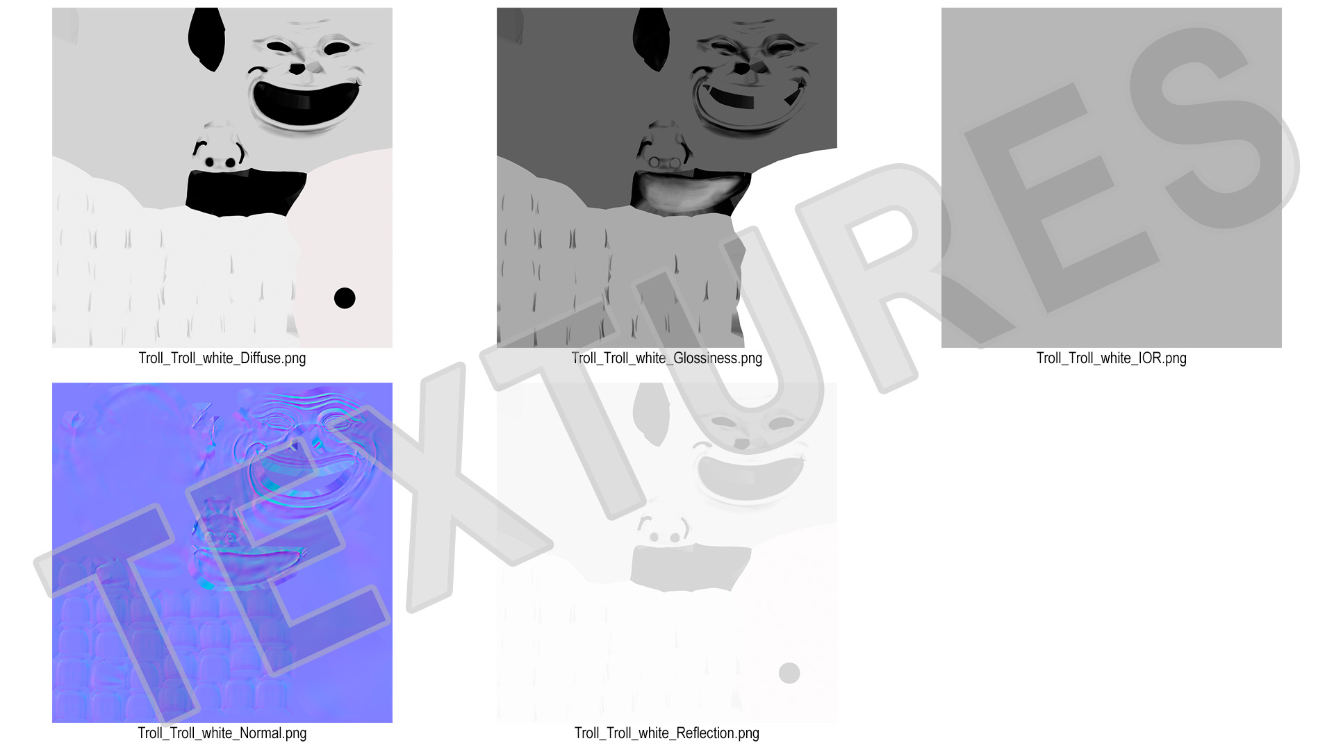 3D model Trollface White