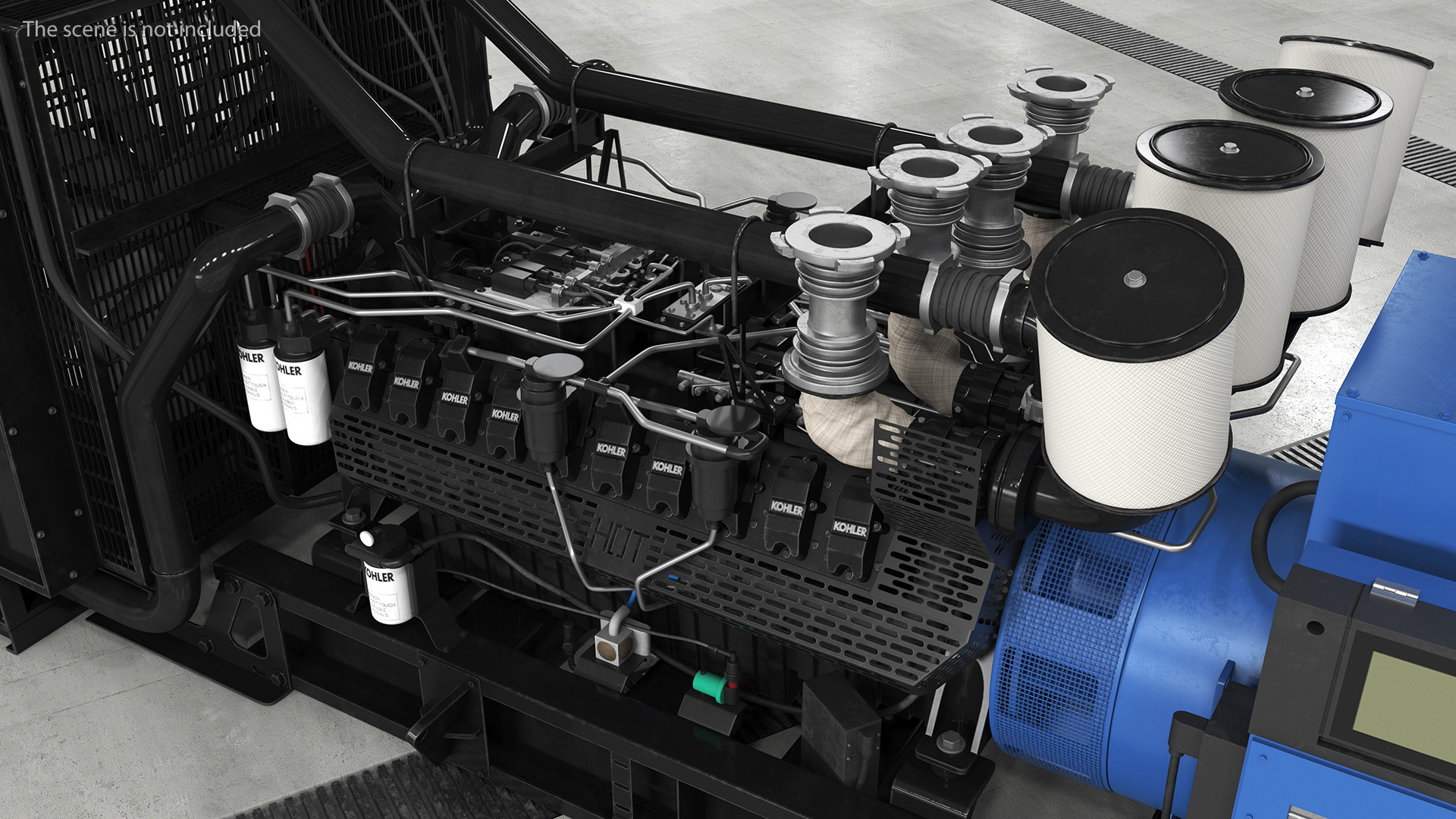 Kohler Industrial Diesel Generator 3D model