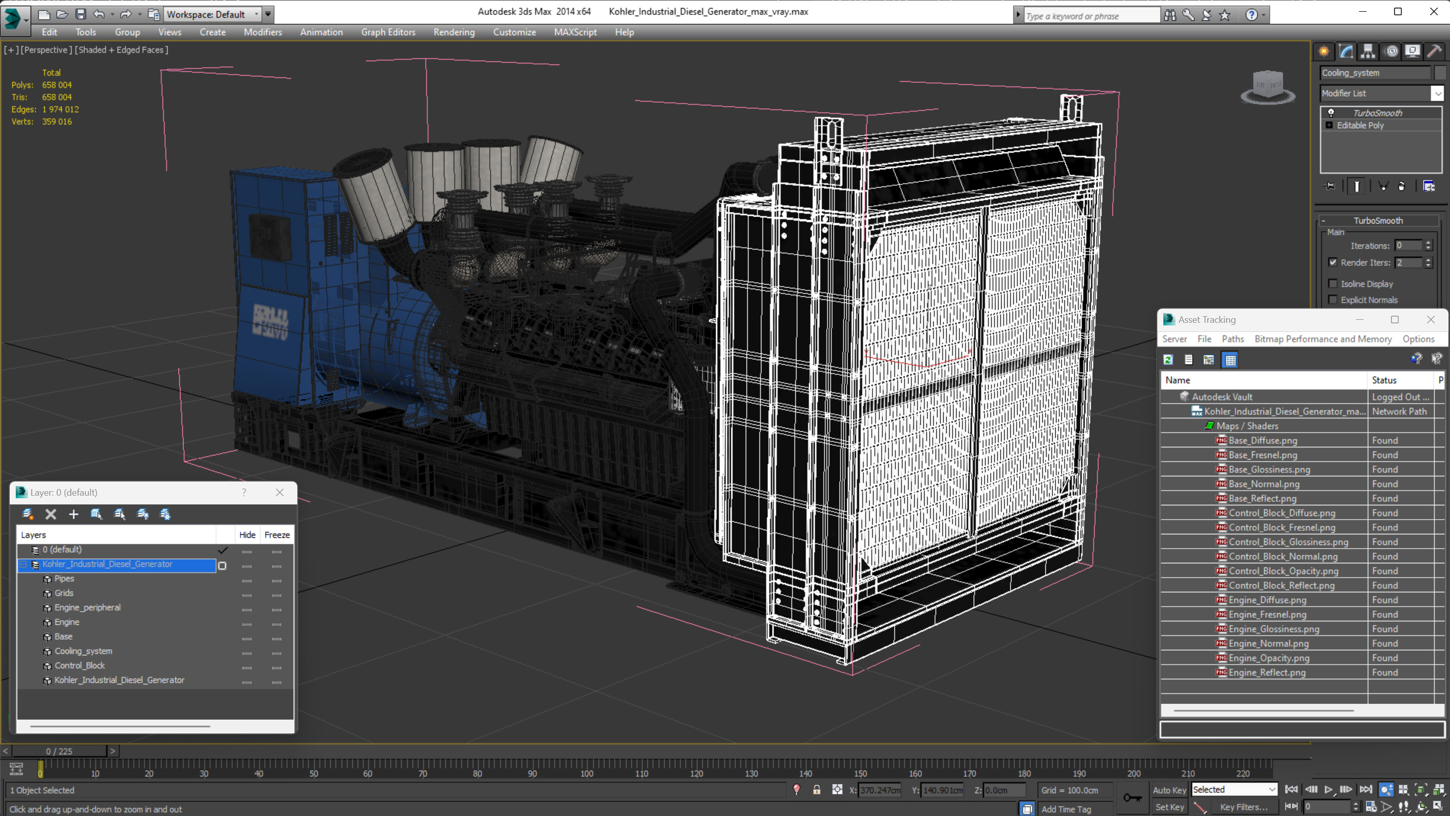 Kohler Industrial Diesel Generator 3D model