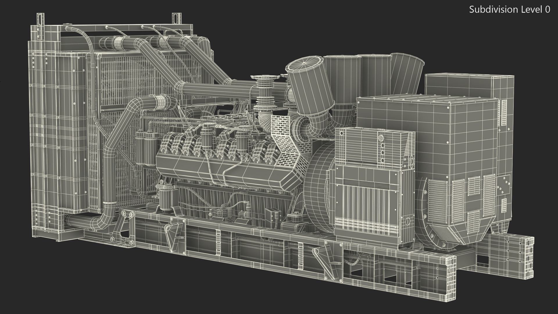 Kohler Industrial Diesel Generator 3D model