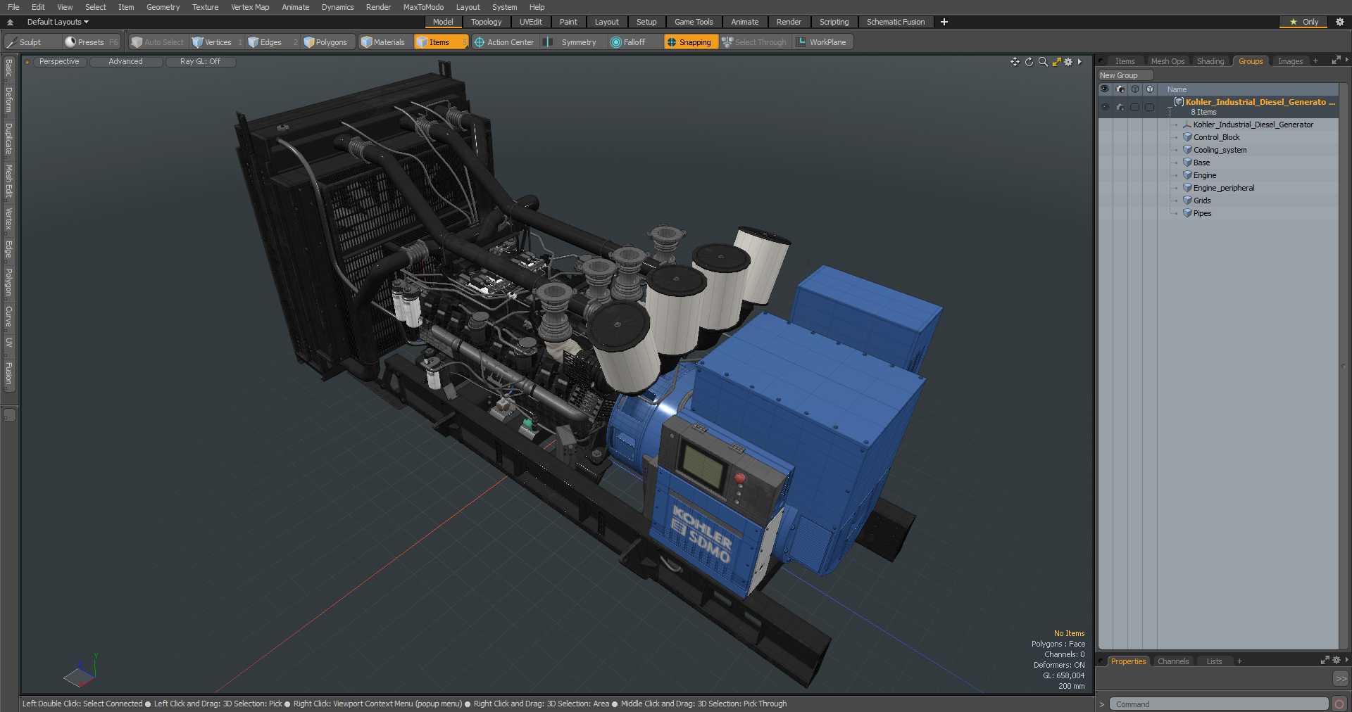 Kohler Industrial Diesel Generator 3D model