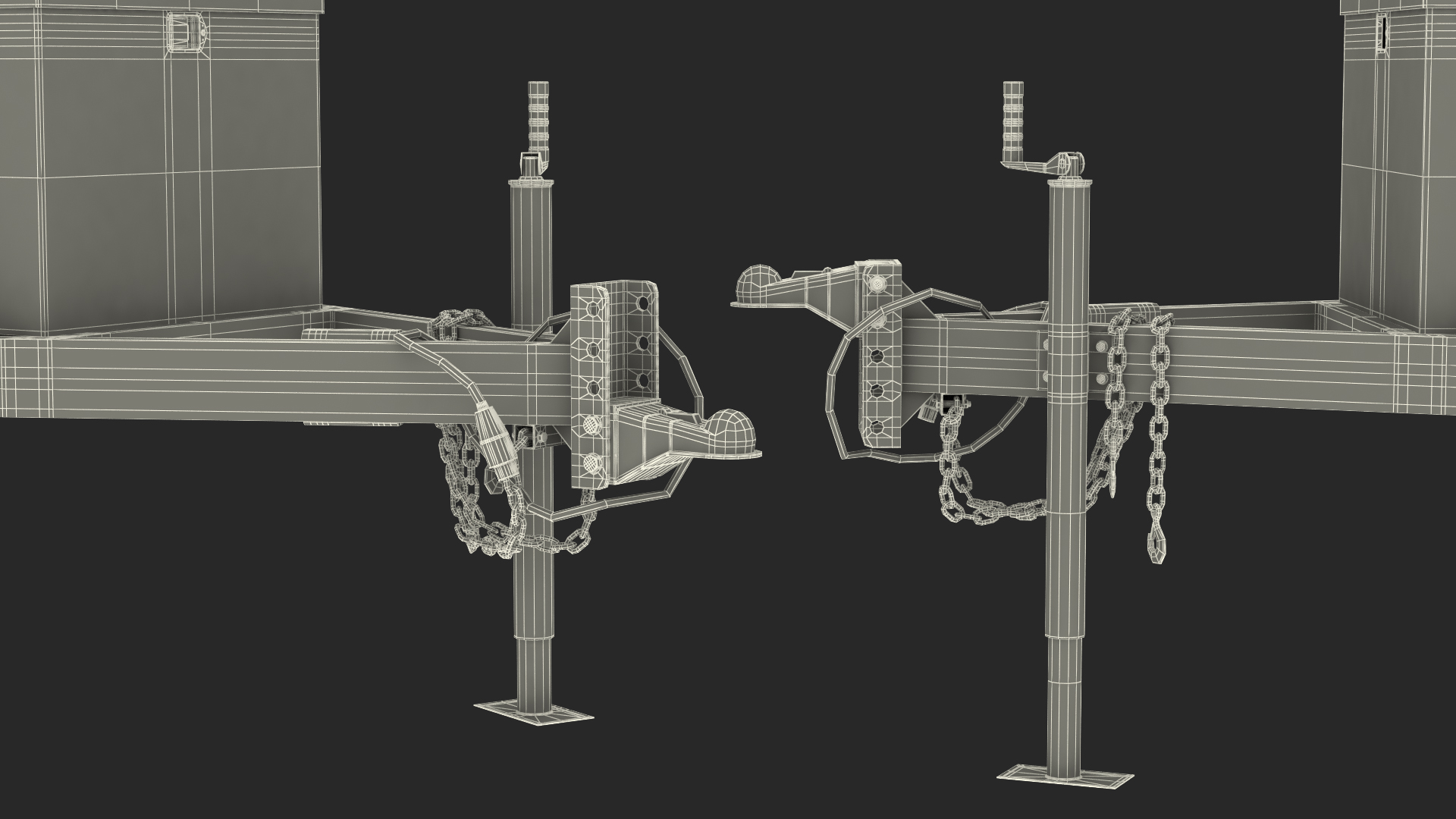 Kohler Mobile Generator with Lighting Mast Rigged 3D model