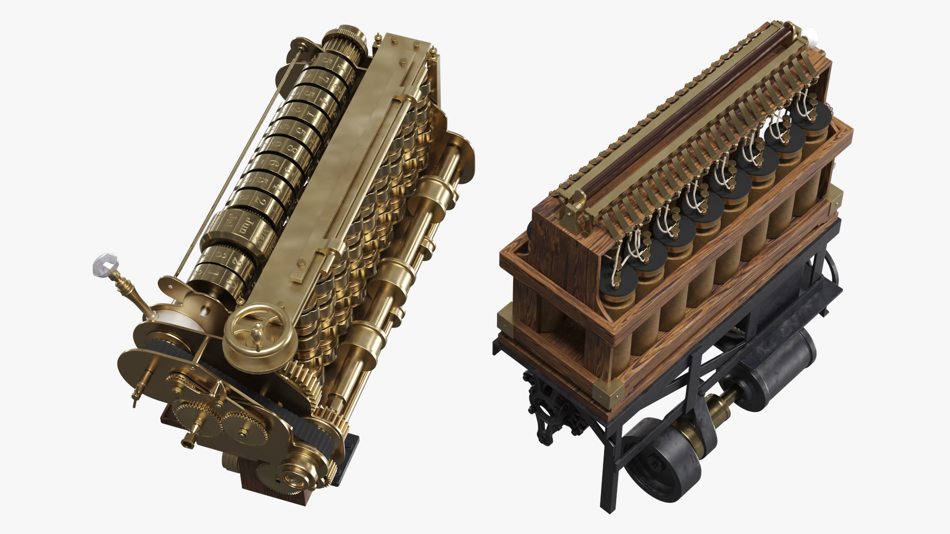 Vintage Steampunk Mechanical Engine Set - view 6
