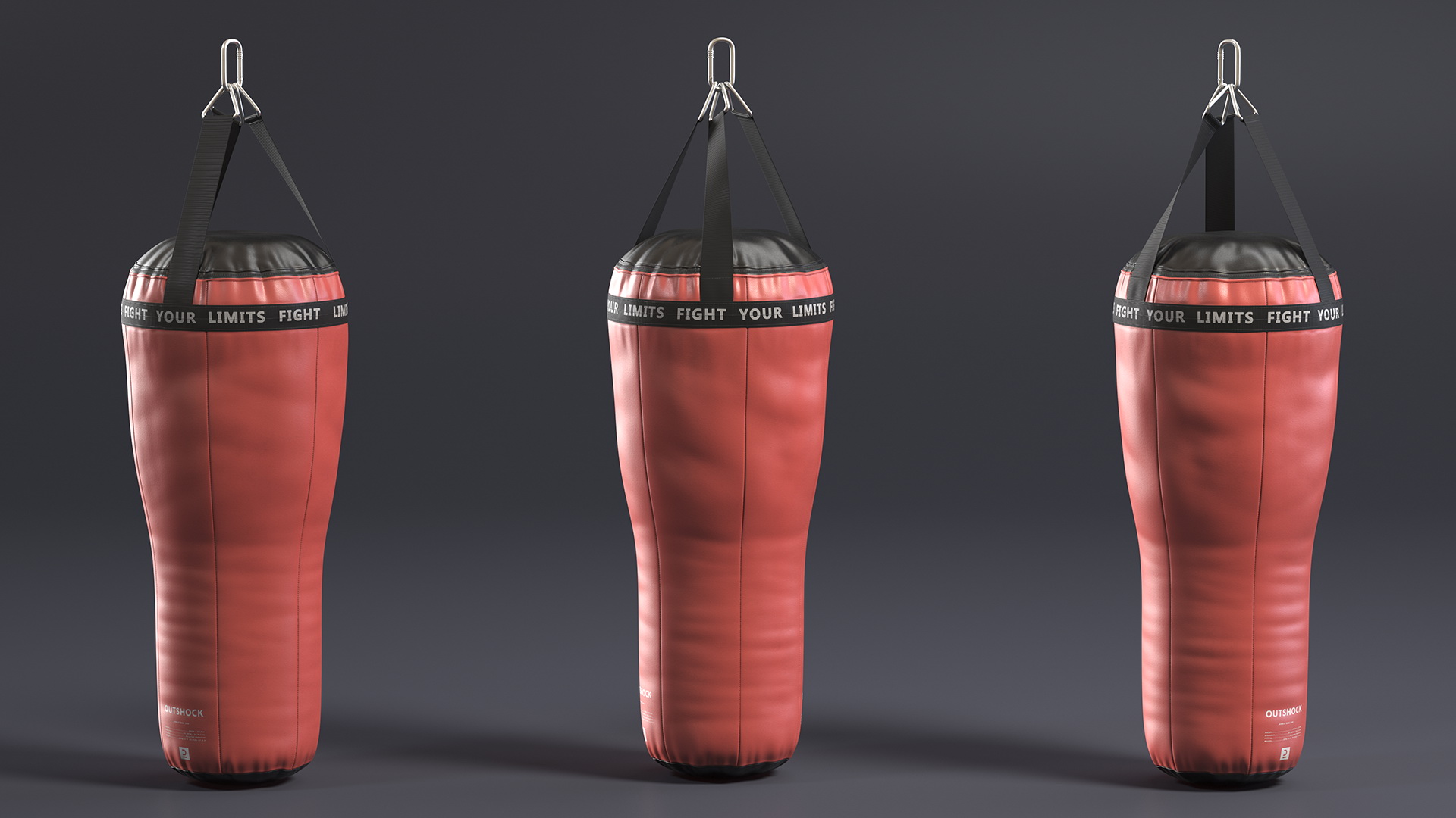 3D Boxing Angle Heavy Bag Brown model