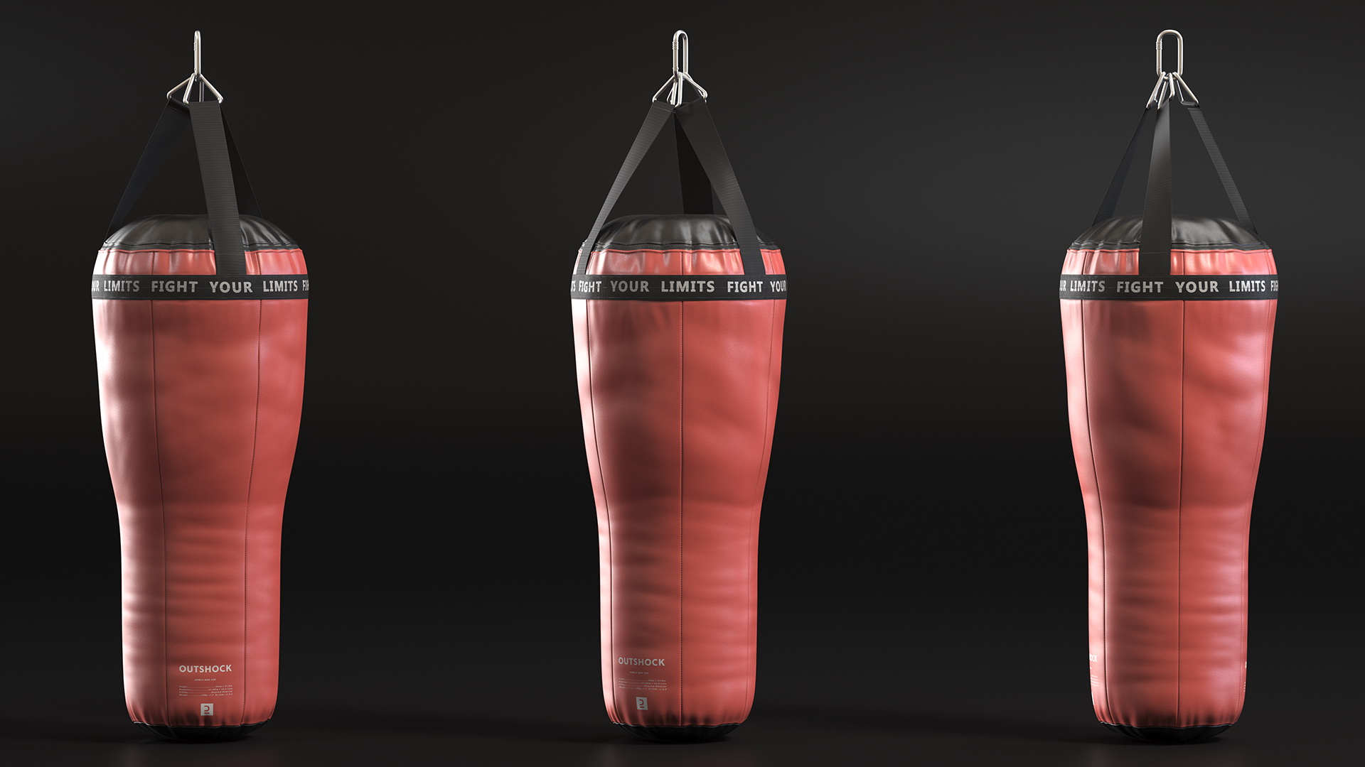 3D Boxing Angle Heavy Bag Brown model