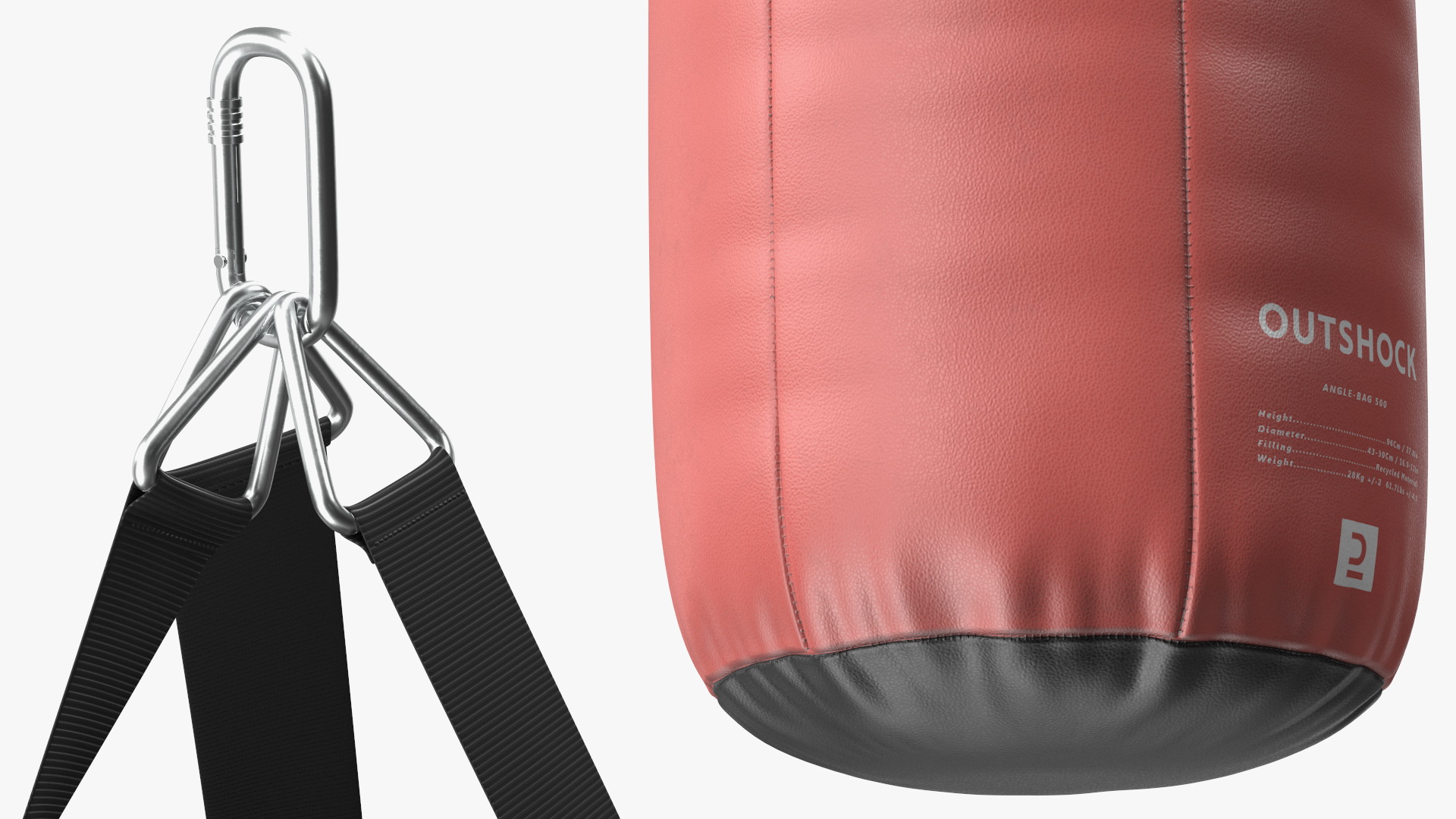 3D Boxing Angle Heavy Bag Brown model