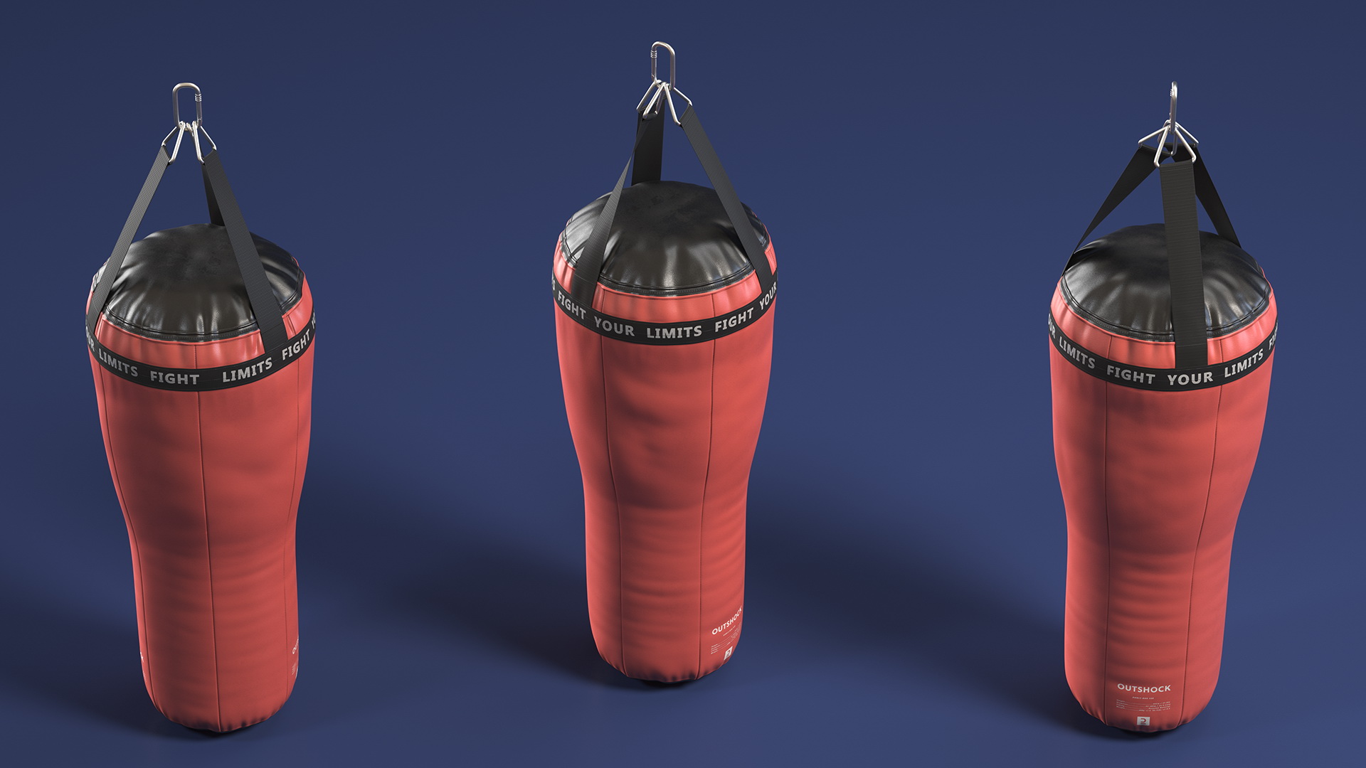 3D Boxing Angle Heavy Bag Brown model
