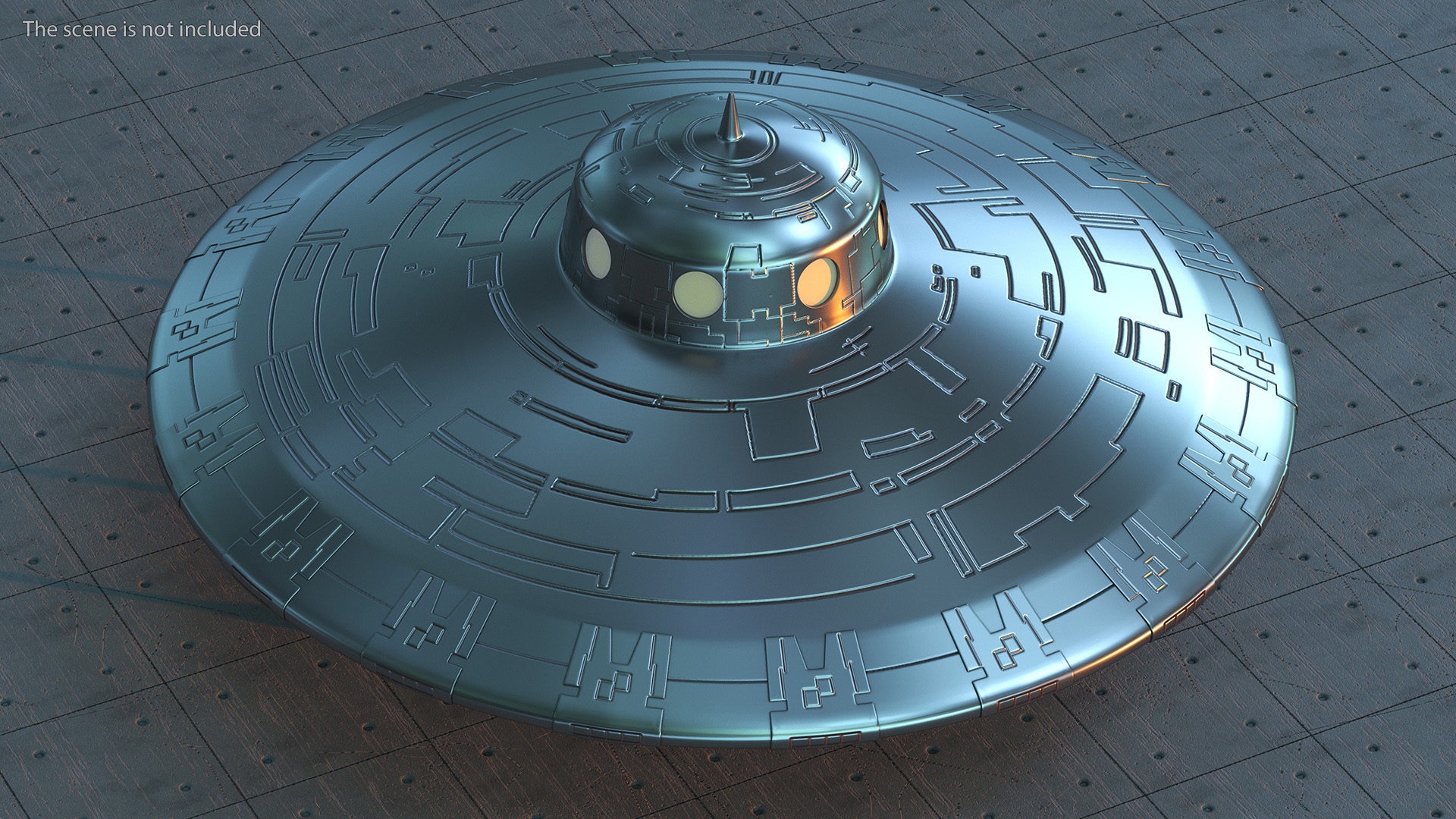 3D model Retro UFO Ship Stand