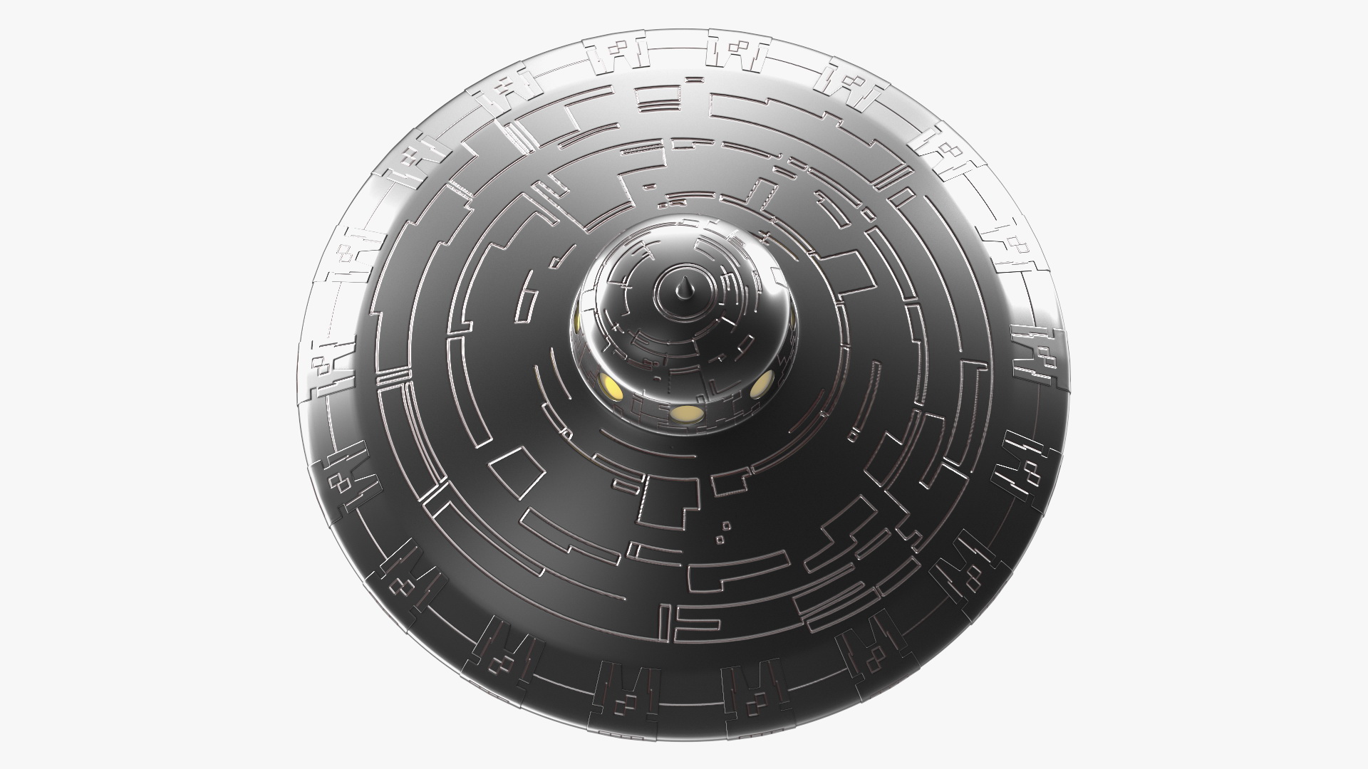3D model Retro UFO Ship Stand