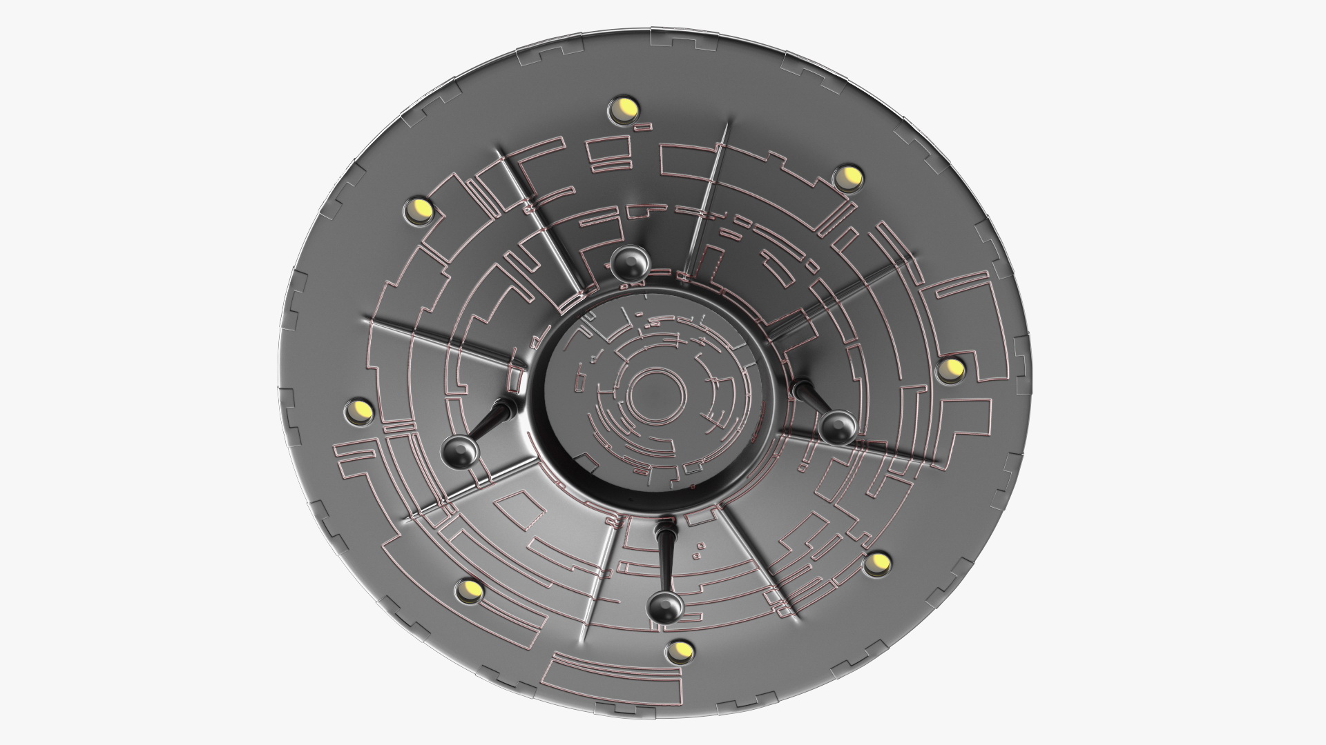 3D model Retro UFO Ship Stand
