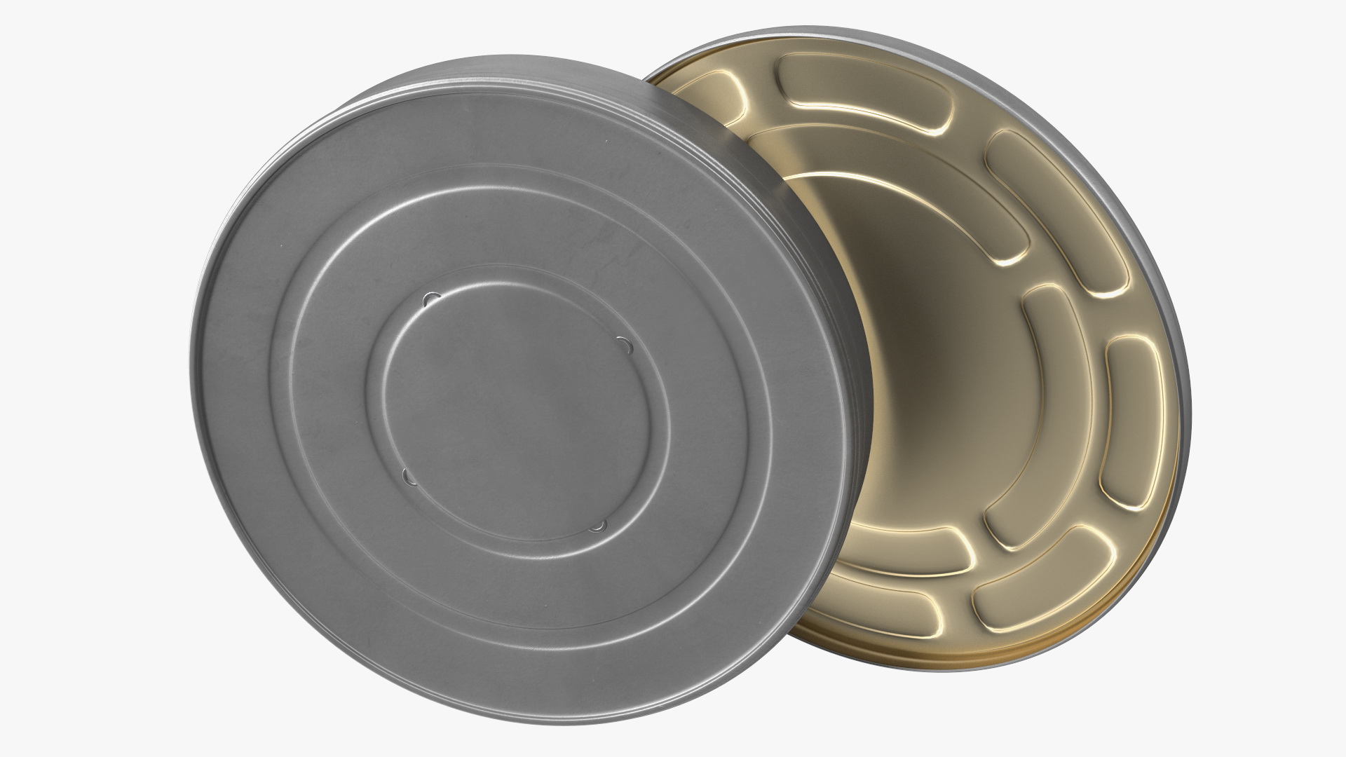Vintage Metal Movie Reel and Case Tin 3D