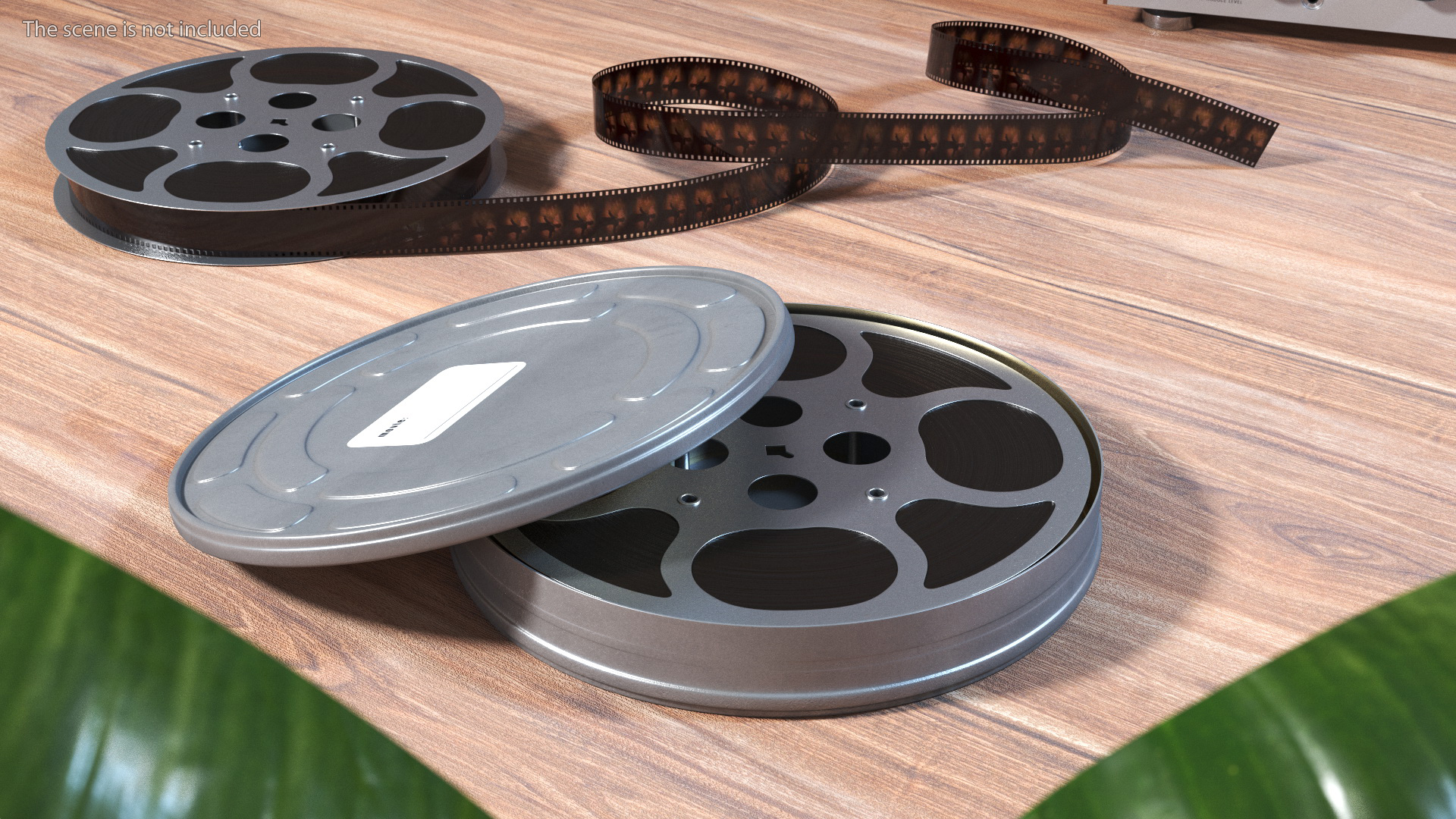Vintage Metal Movie Reel and Case Tin 3D