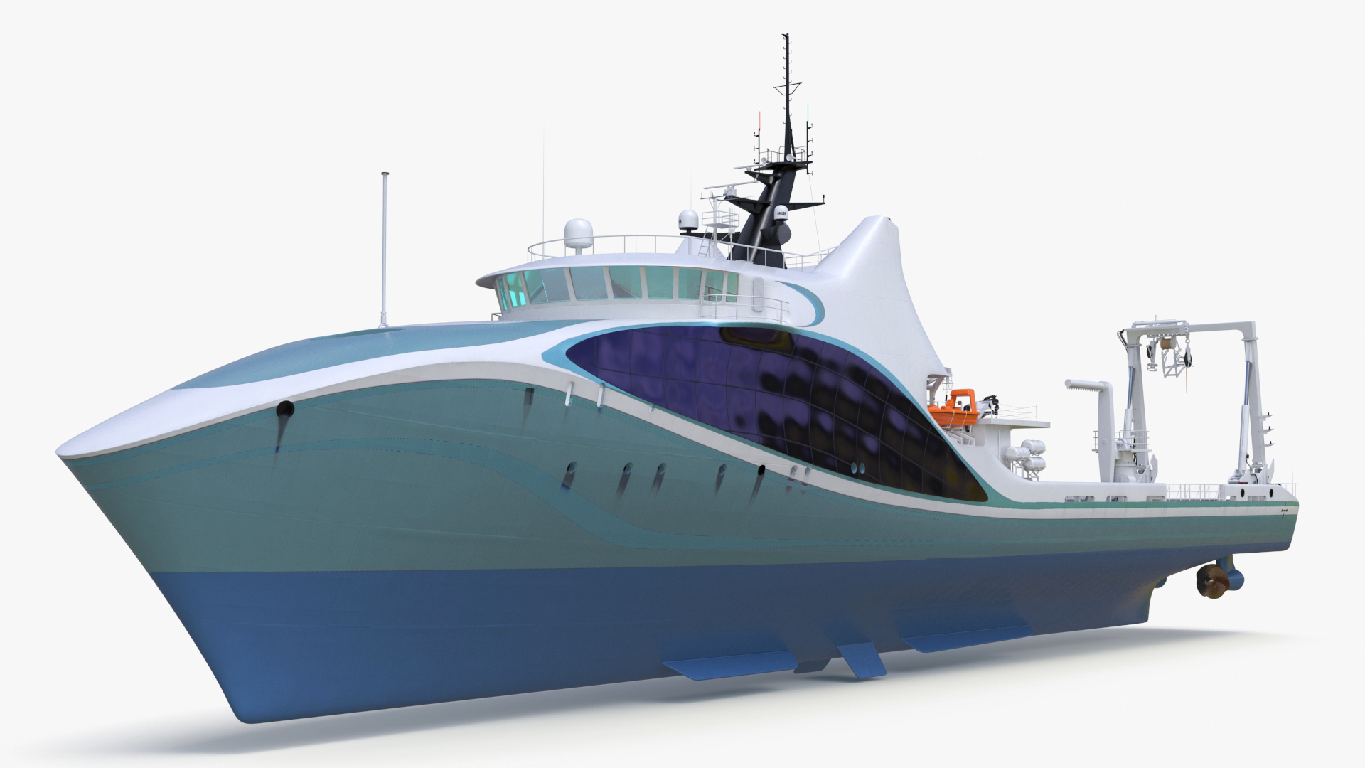 Ship for Transporting and Launching Drones 3D