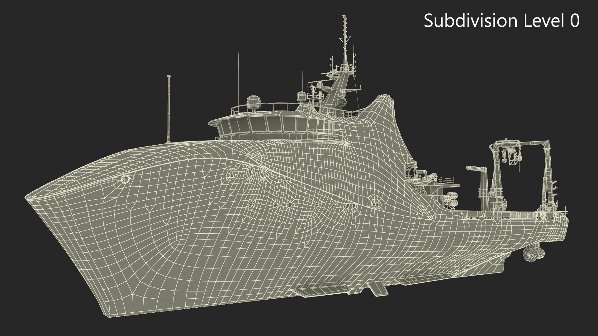 Ship for Transporting and Launching Drones 3D