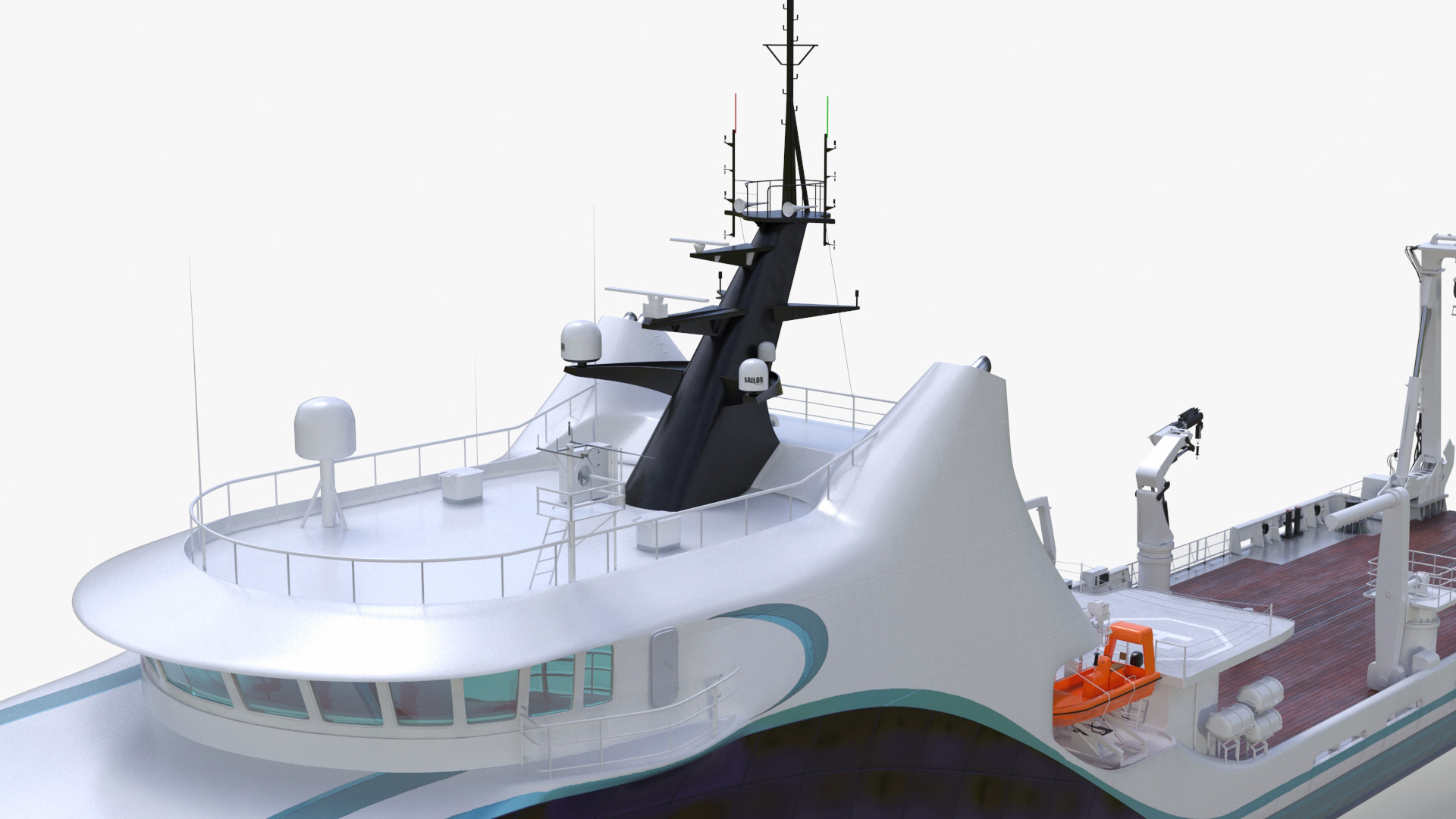 Ship for Transporting and Launching Drones 3D