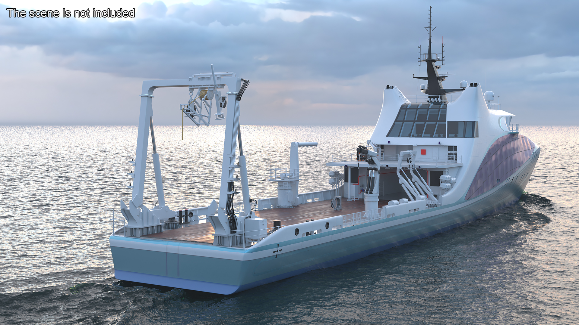 Ship for Transporting and Launching Drones 3D