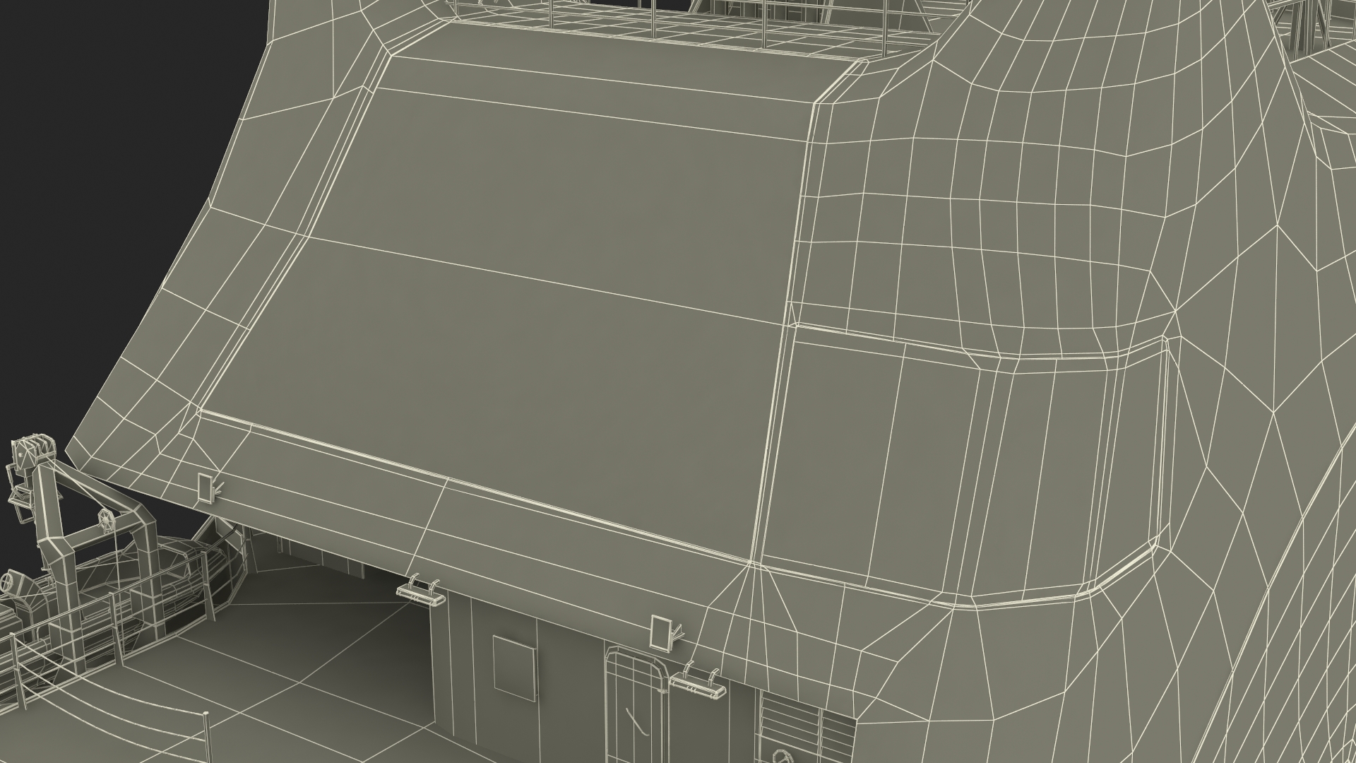 Ship for Transporting and Launching Drones 3D