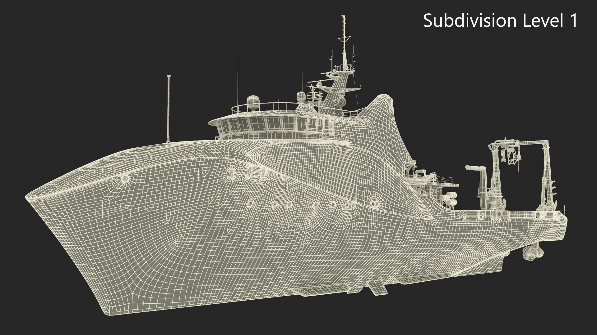 Ship for Transporting and Launching Drones 3D