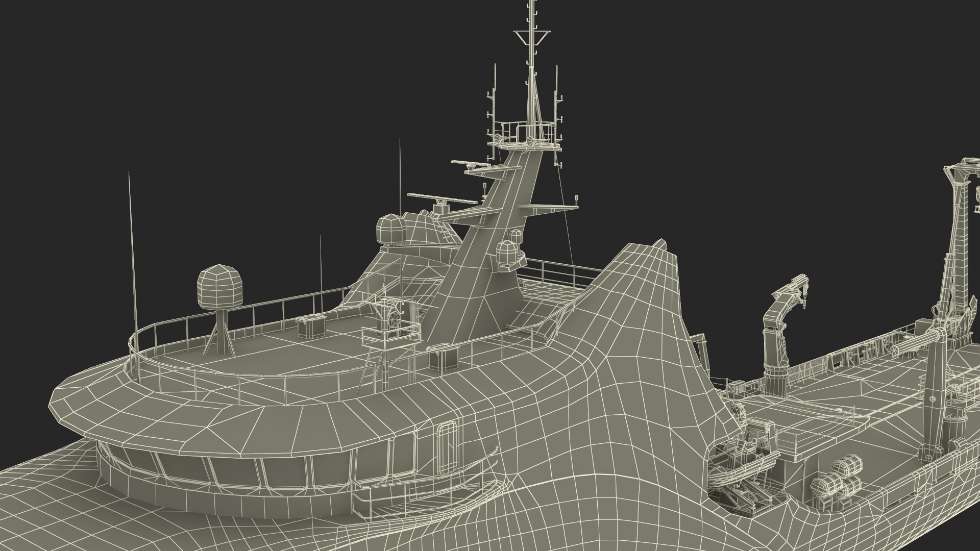 Ship for Transporting and Launching Drones 3D