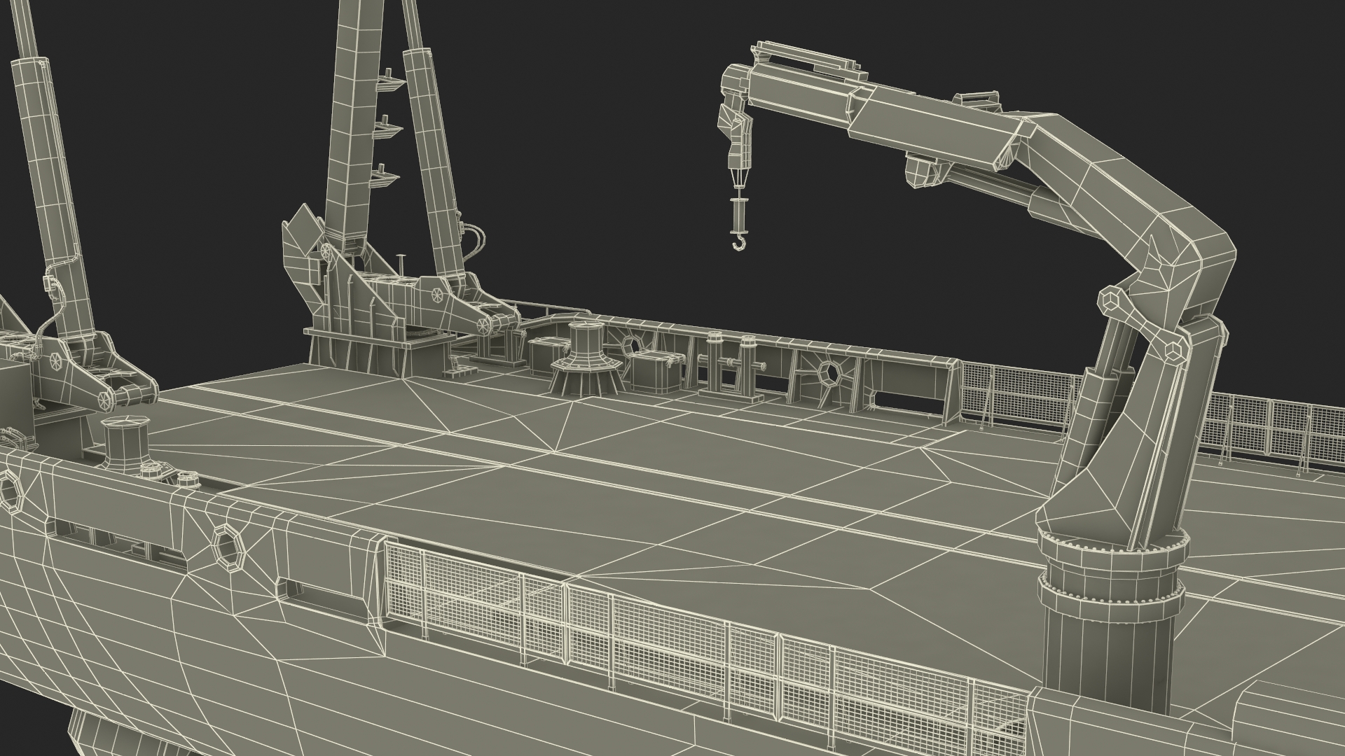 Ship for Transporting and Launching Drones 3D