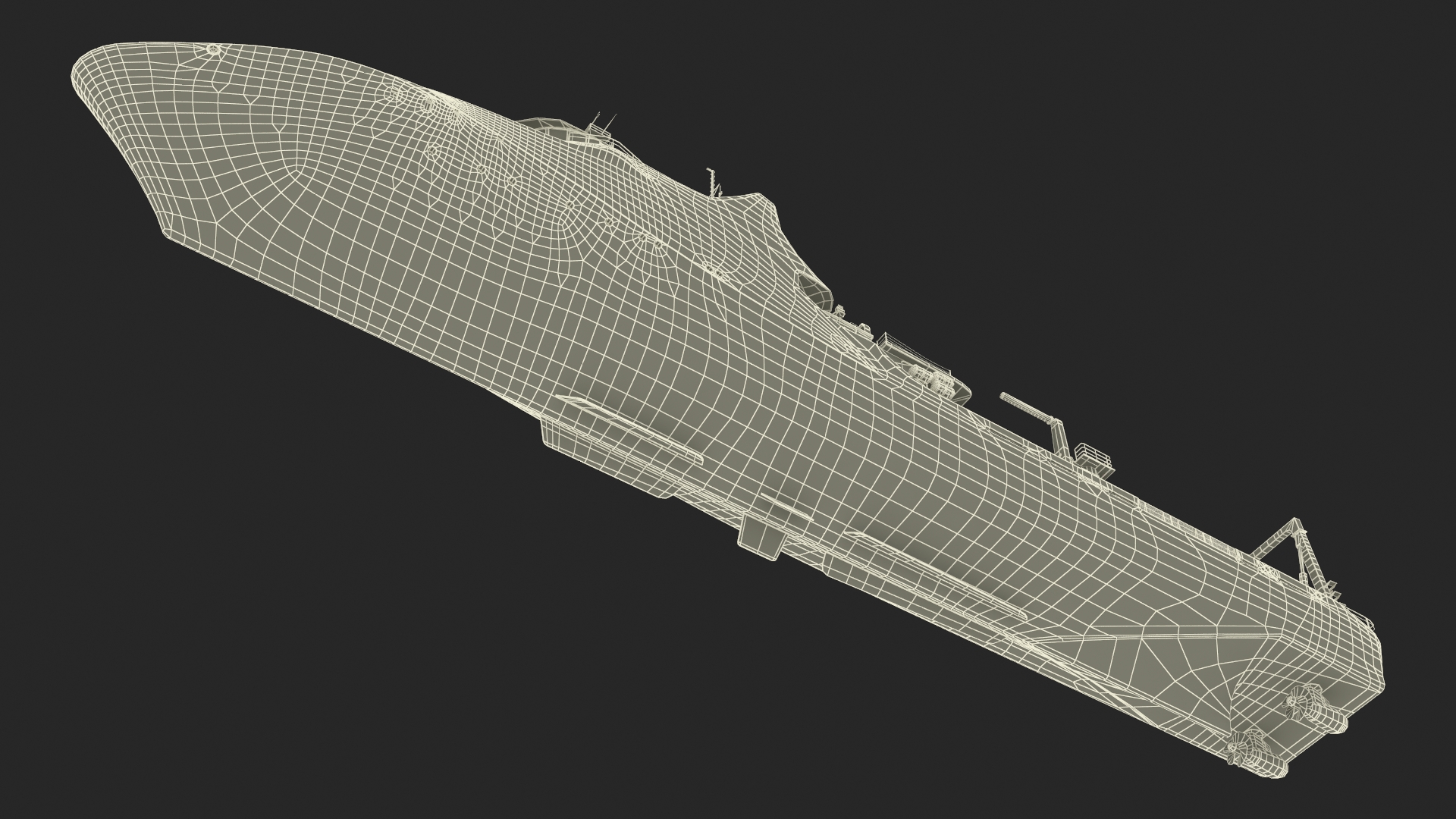 Ship for Transporting and Launching Drones 3D