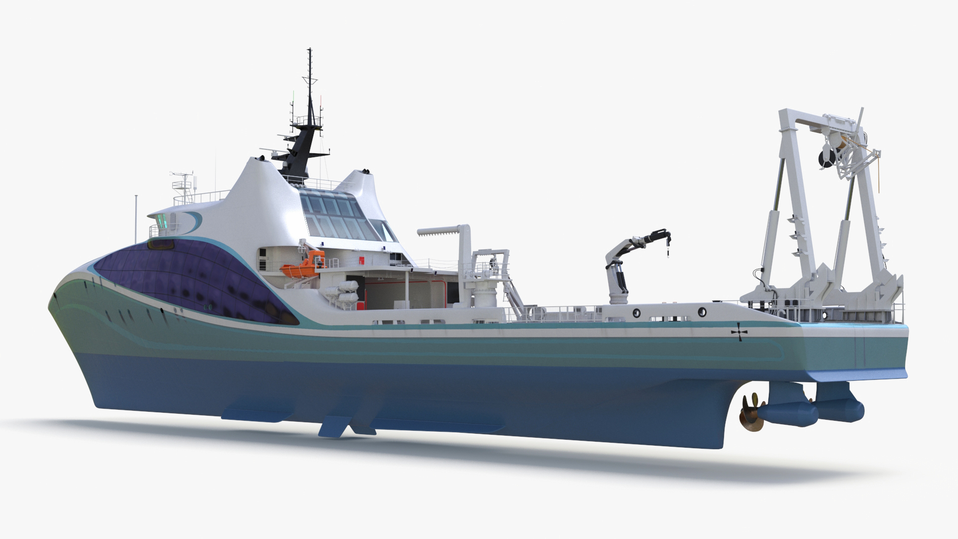 Ship for Transporting and Launching Drones 3D