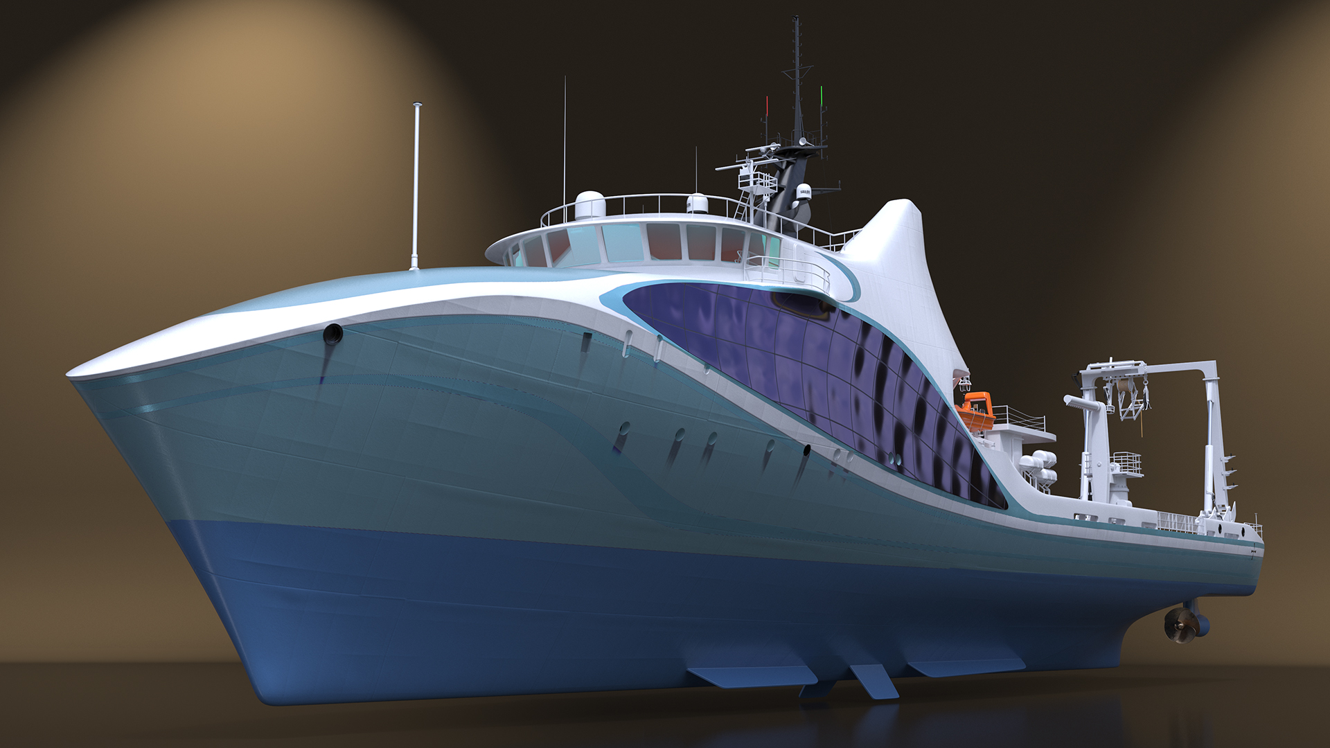 Ship for Transporting and Launching Drones 3D