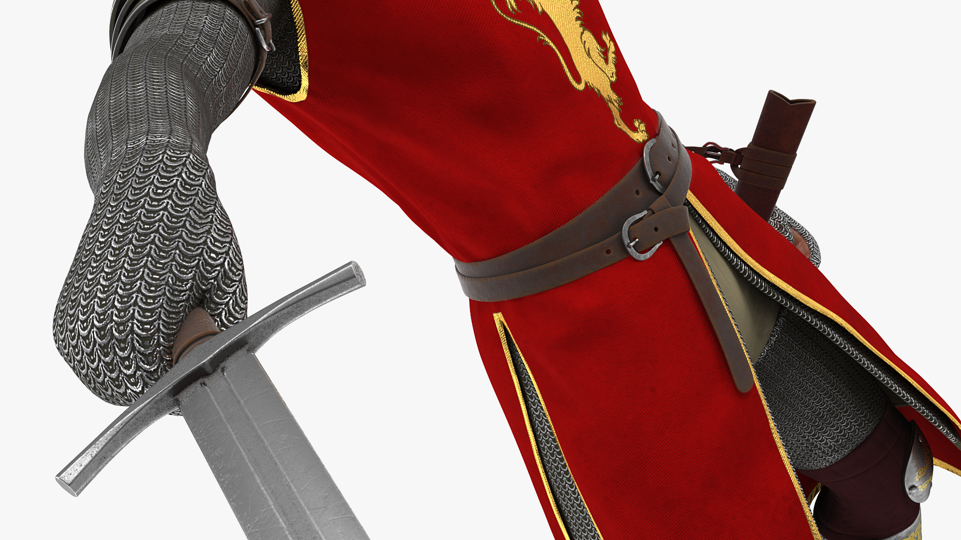 Crusader Knight King Rigged 3D