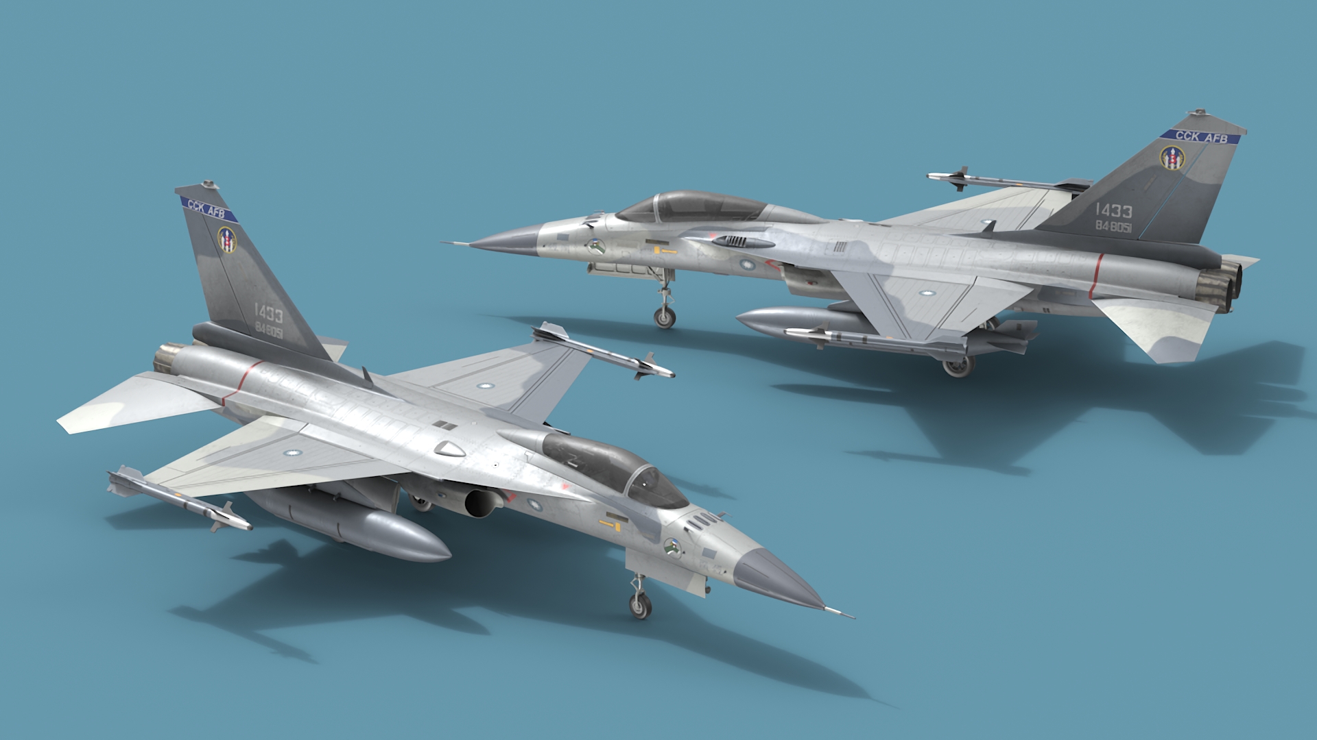3D model Fighting Jet AIDC F-CK-1 Ching-Kuo Simplified