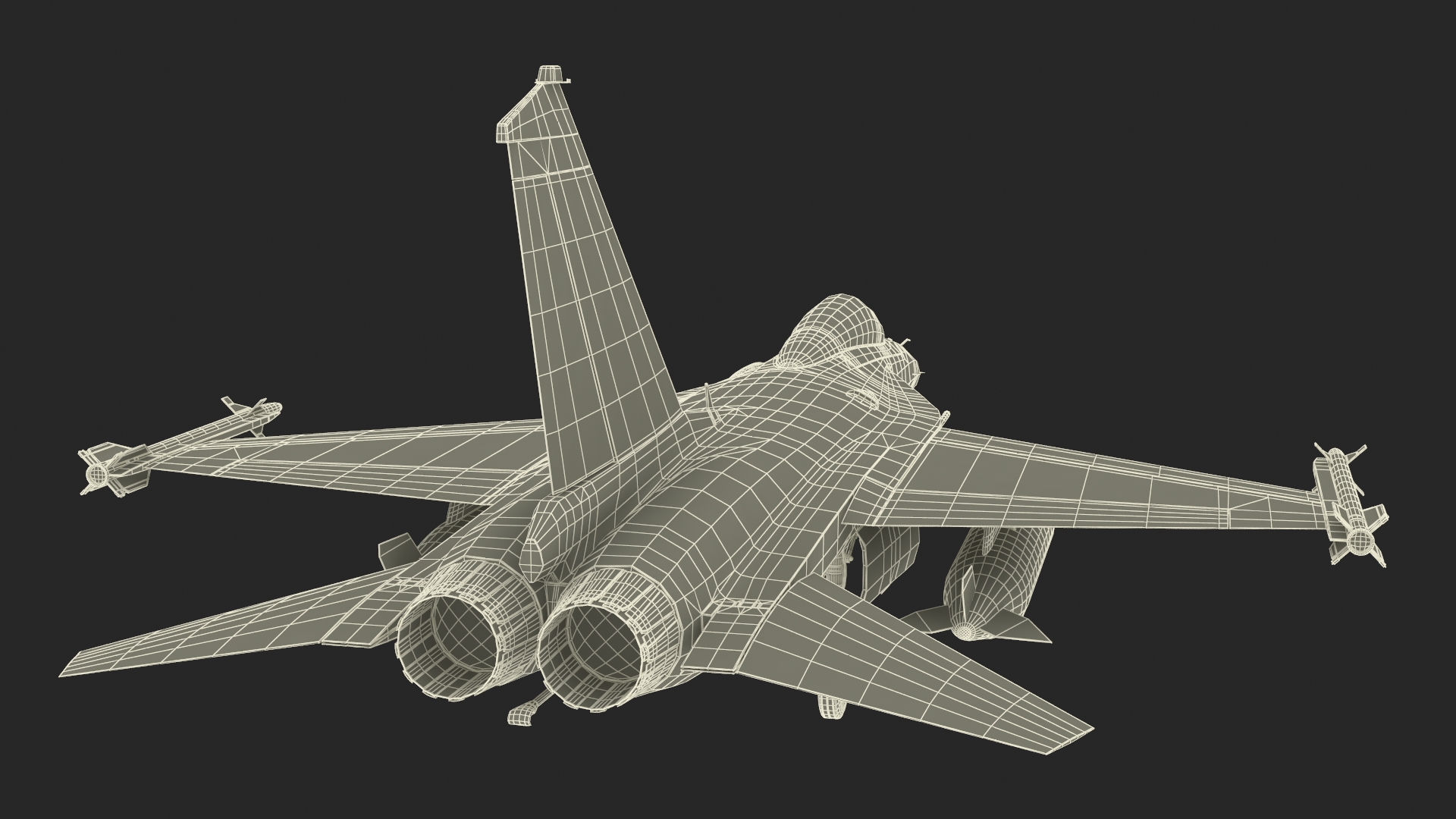 3D model Fighting Jet AIDC F-CK-1 Ching-Kuo Simplified
