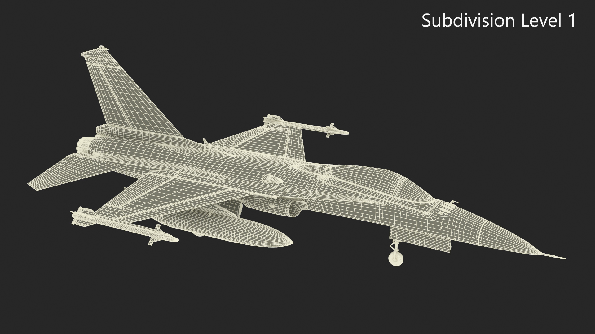 3D model Fighting Jet AIDC F-CK-1 Ching-Kuo Simplified