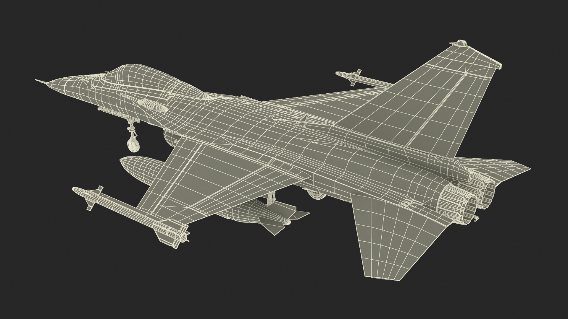 3D model Fighting Jet AIDC F-CK-1 Ching-Kuo Simplified