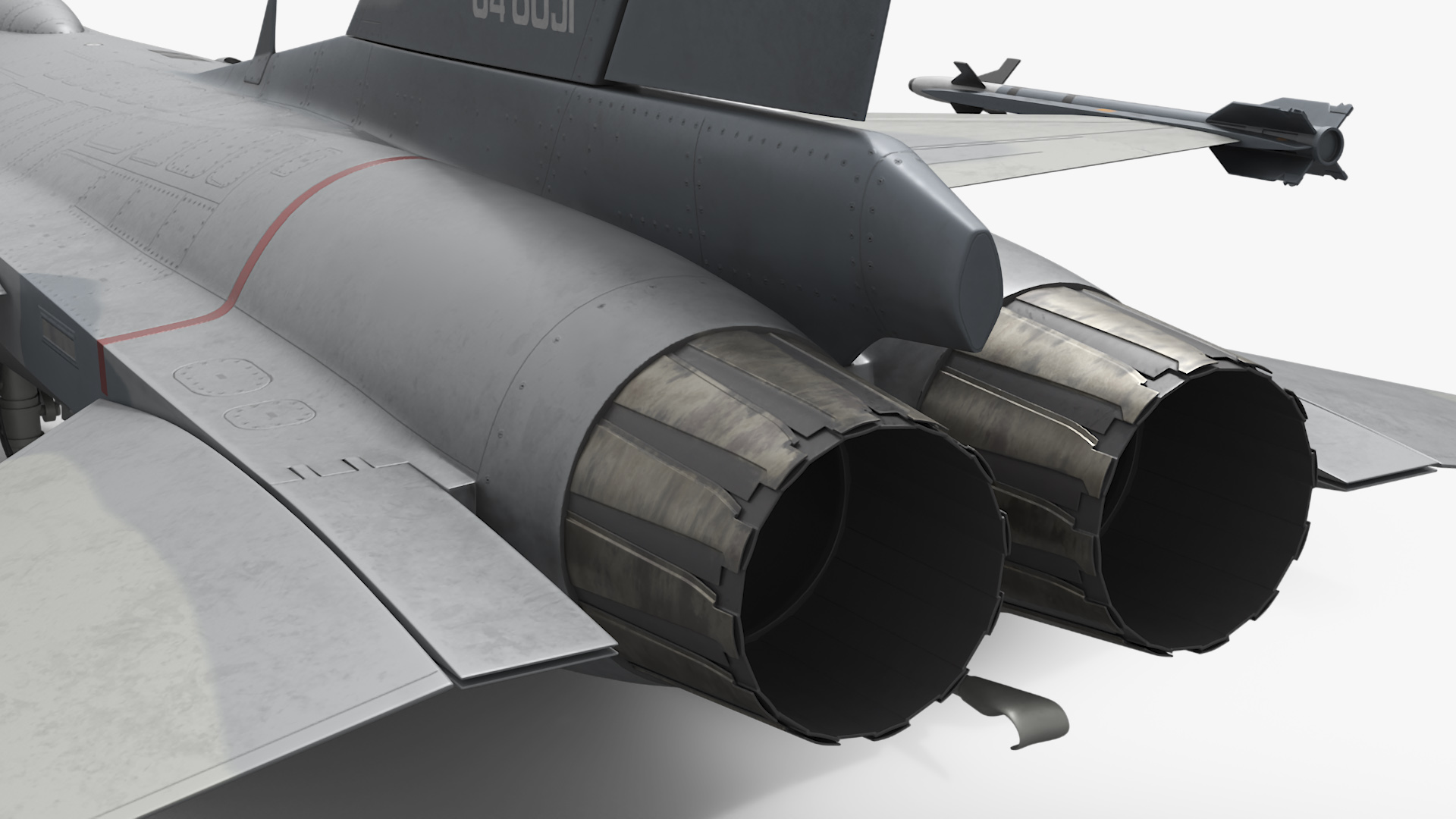 3D model Fighting Jet AIDC F-CK-1 Ching-Kuo Simplified
