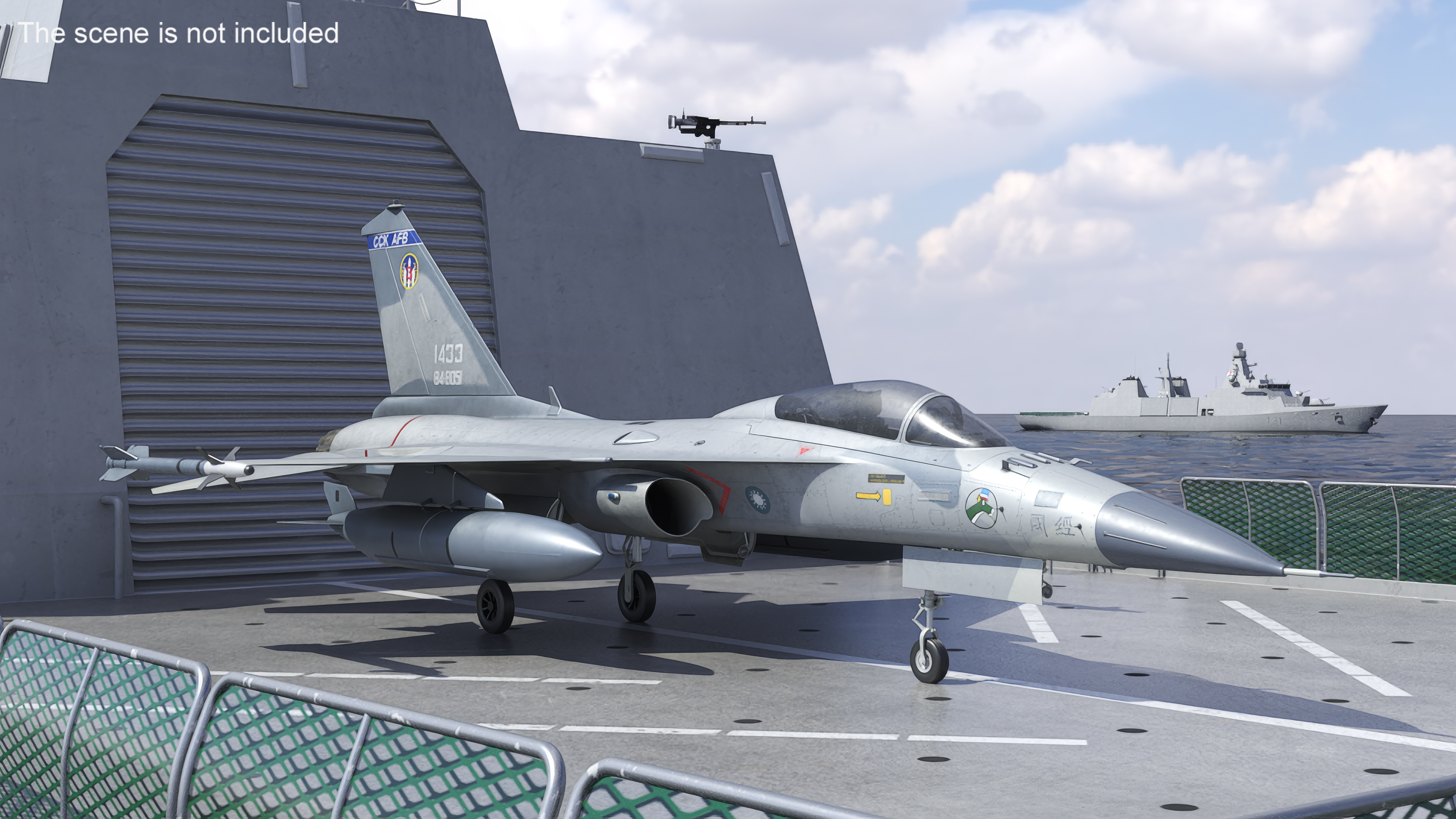 3D model Fighting Jet AIDC F-CK-1 Ching-Kuo Simplified