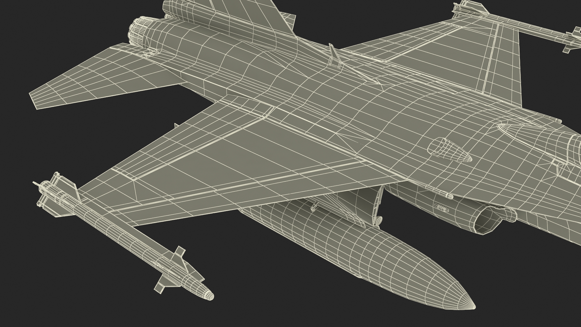 3D model Fighting Jet AIDC F-CK-1 Ching-Kuo Simplified
