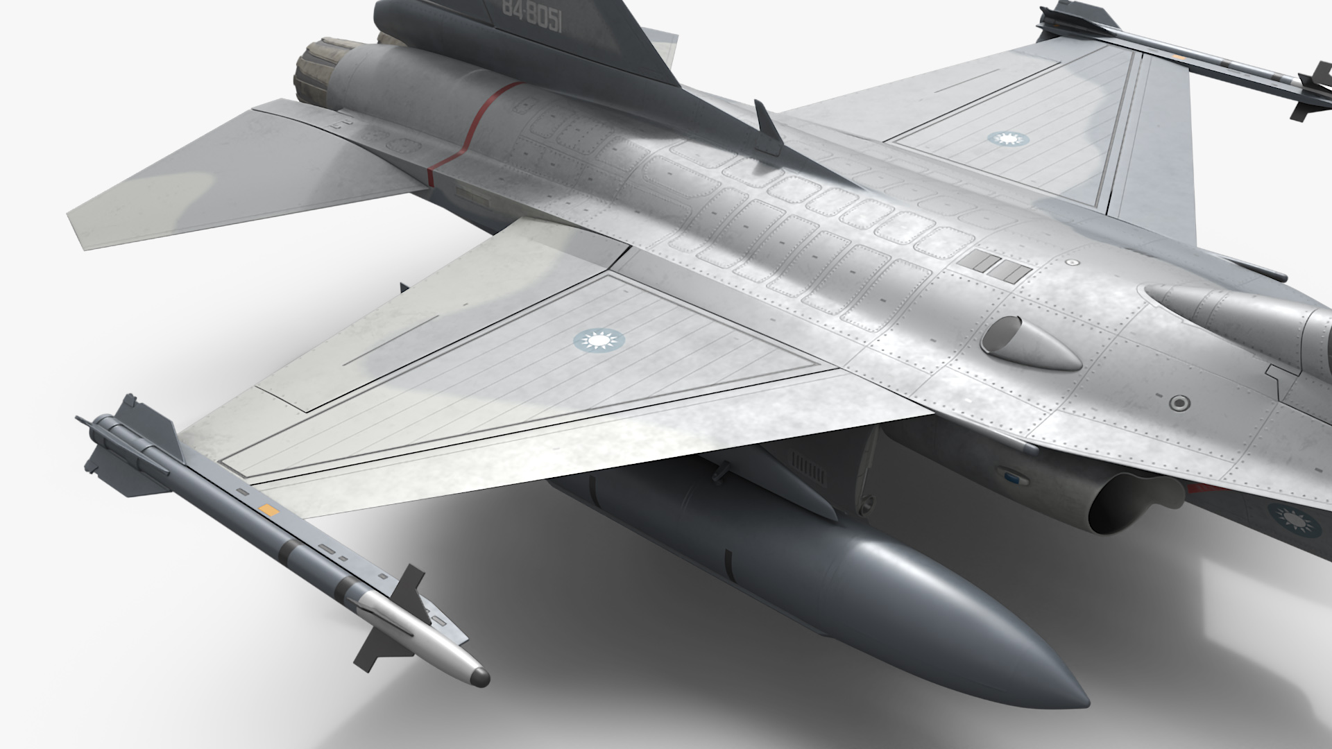 3D model Fighting Jet AIDC F-CK-1 Ching-Kuo Simplified
