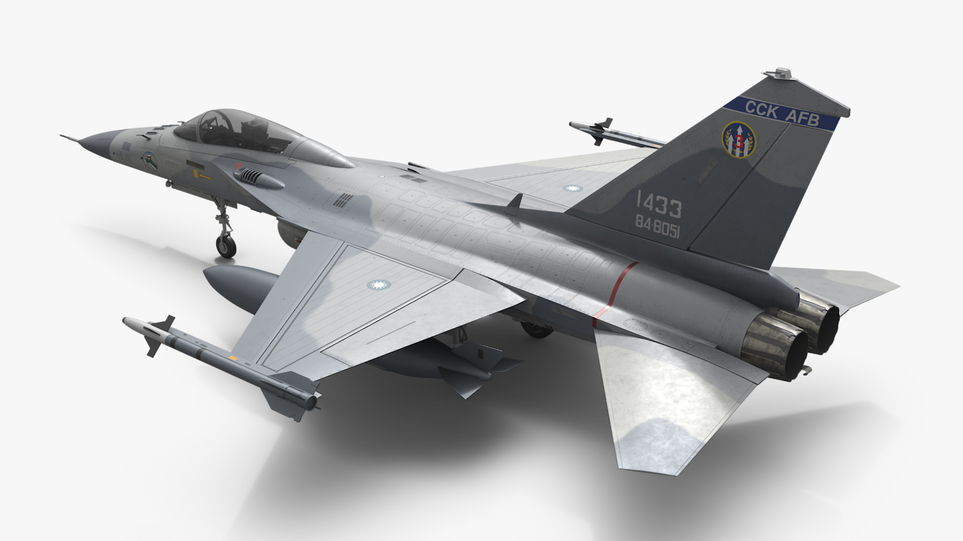 3D model Fighting Jet AIDC F-CK-1 Ching-Kuo Simplified