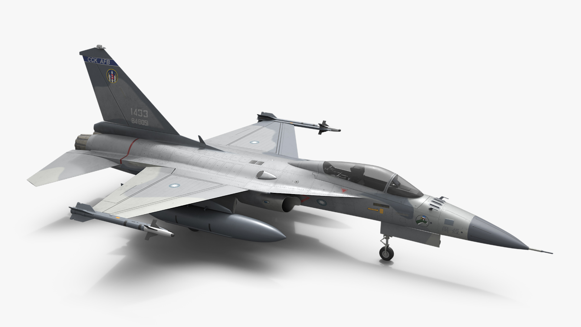 3D model Fighting Jet AIDC F-CK-1 Ching-Kuo Simplified