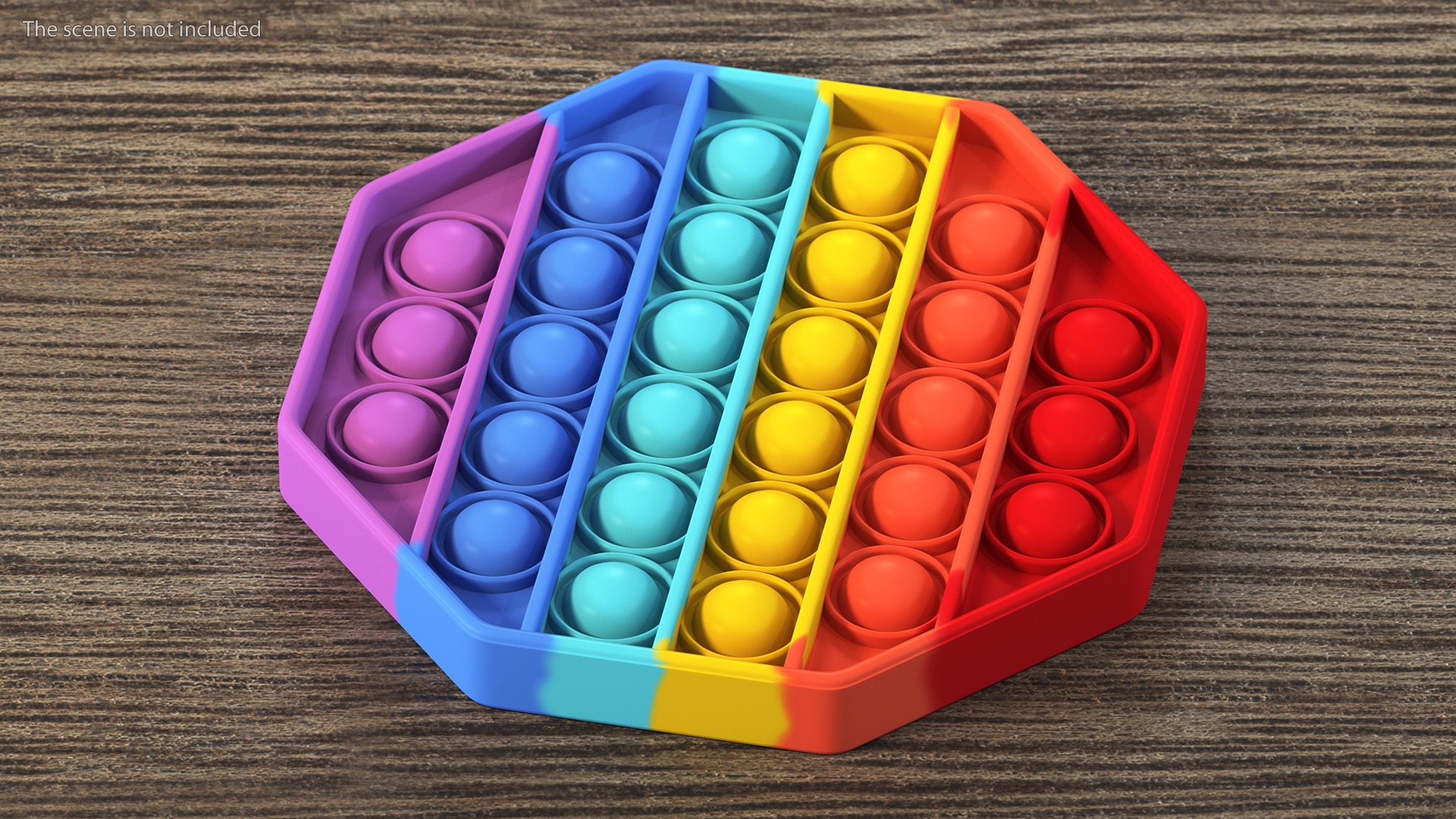 3D Rainbow Octagon Pop It Toy