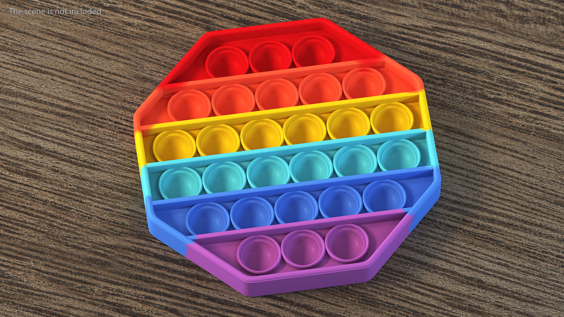 3D Rainbow Octagon Pop It Toy