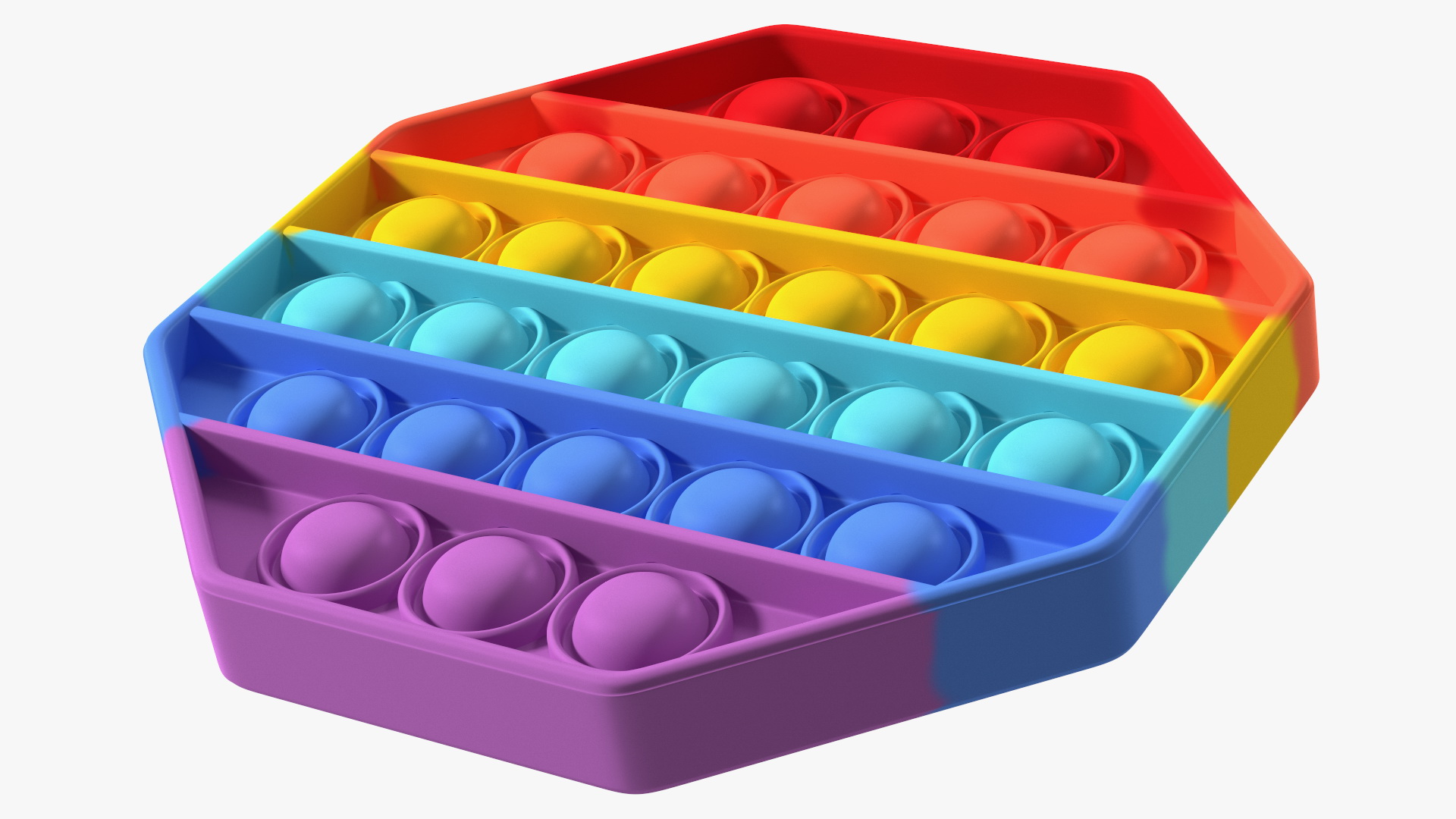 3D Rainbow Octagon Pop It Toy