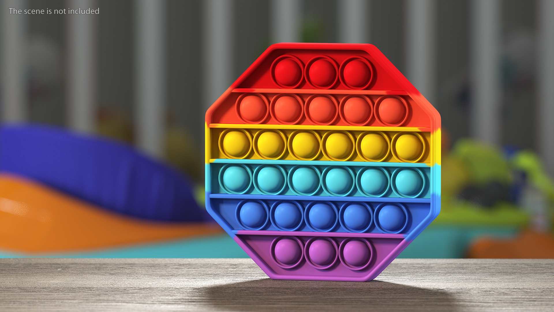 3D Rainbow Octagon Pop It Toy