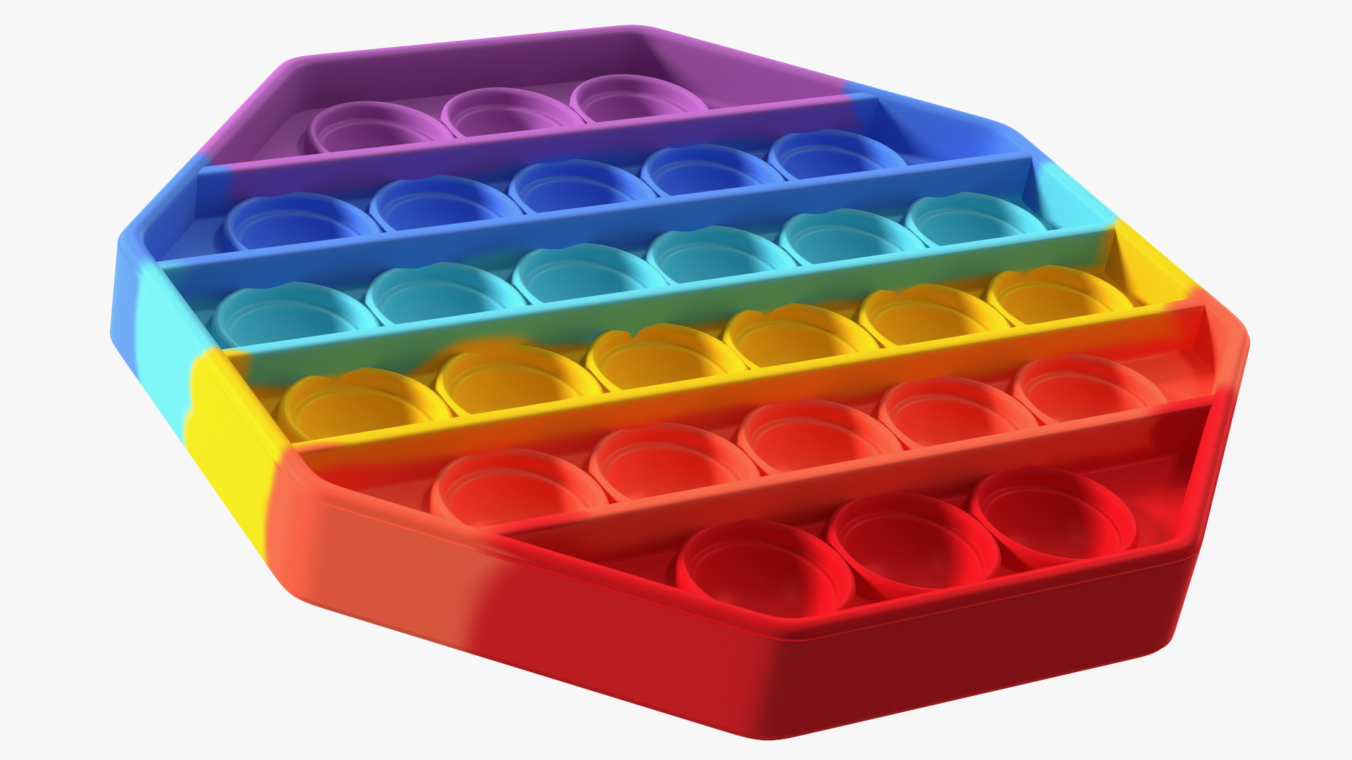 3D Rainbow Octagon Pop It Toy
