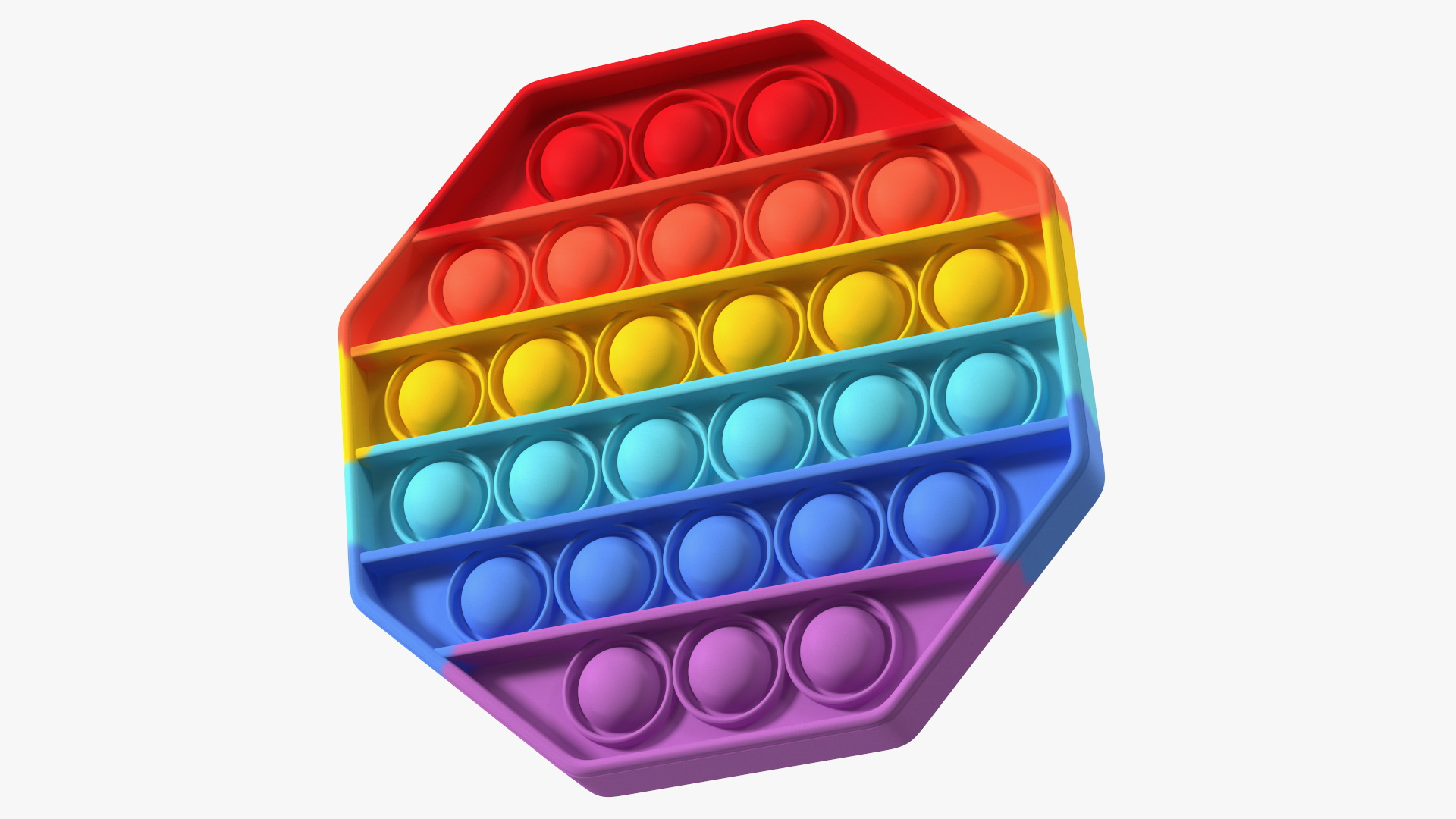 3D Rainbow Octagon Pop It Toy