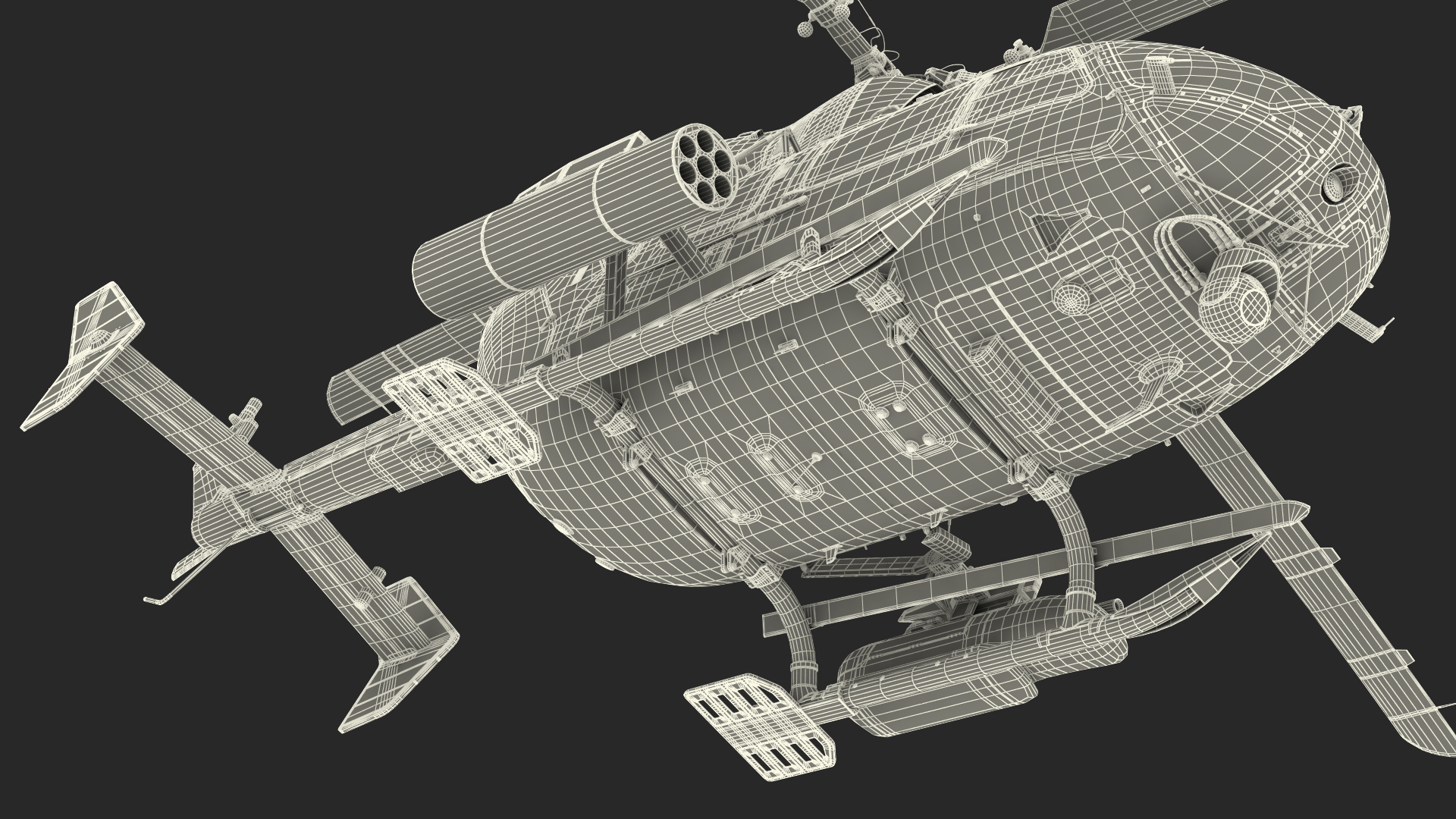 Combat Helicopter Aerial Scout 72X 3D model