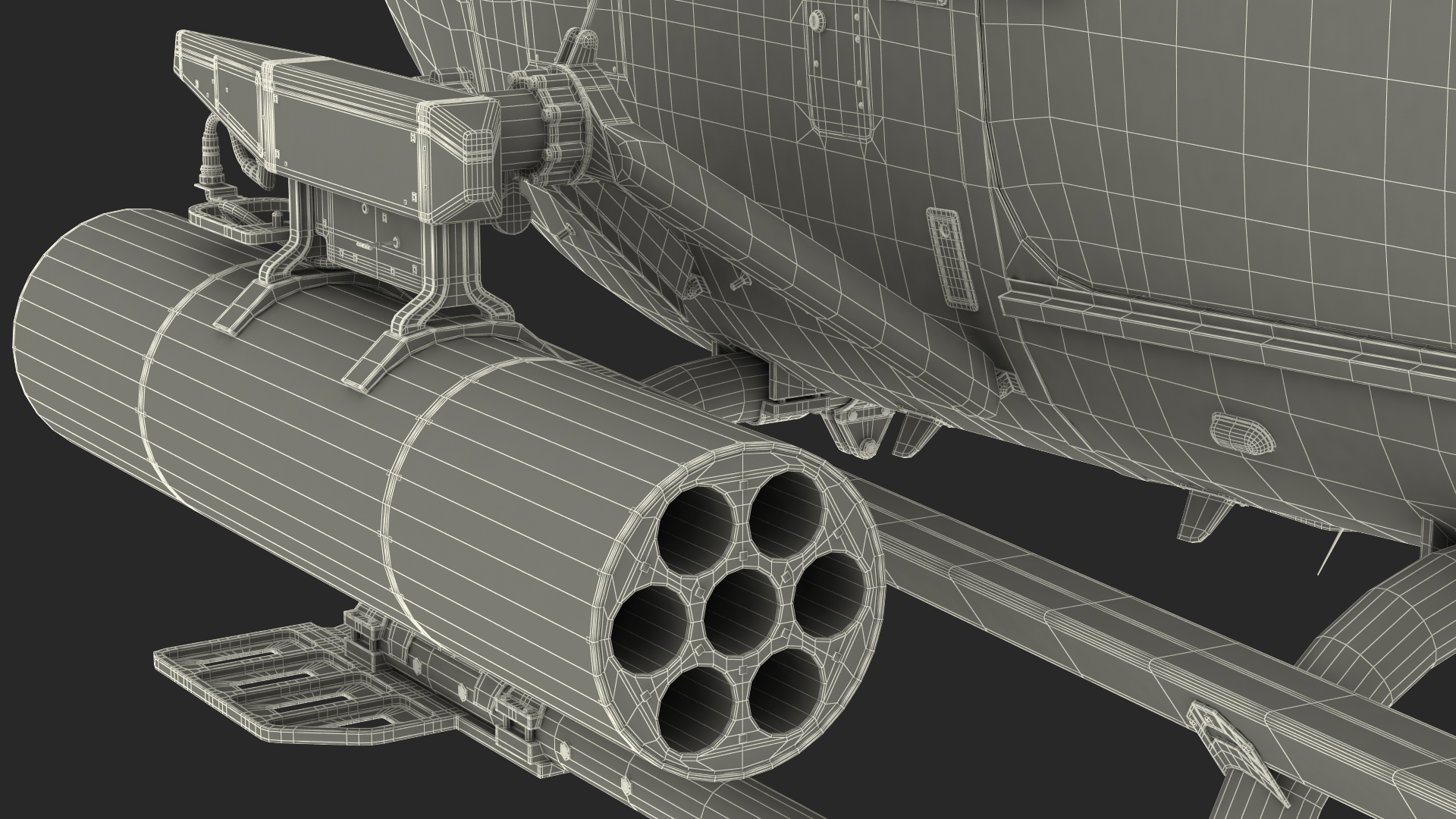 Combat Helicopter Aerial Scout 72X 3D model