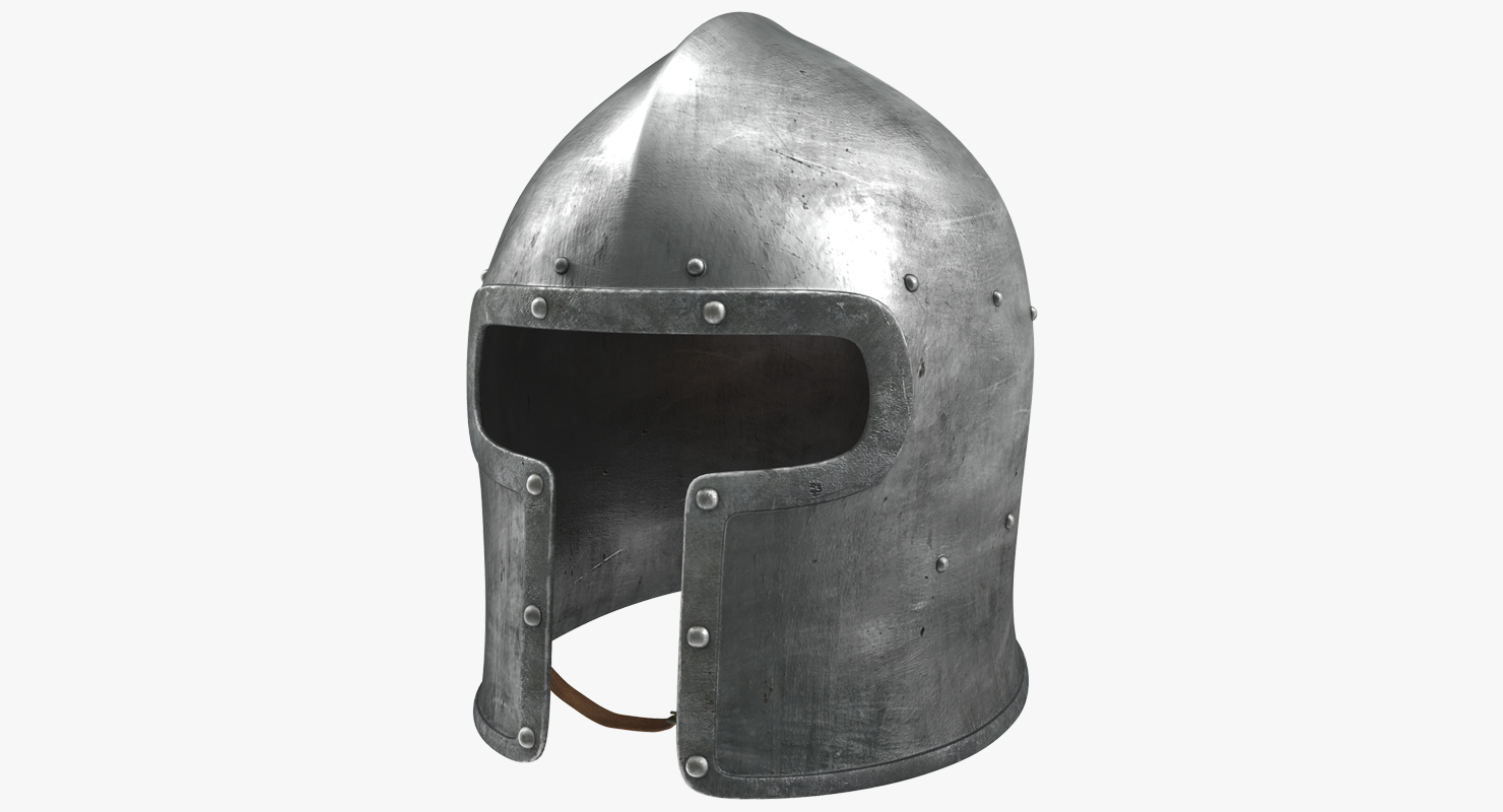 3D Barbuta Medieval Helmet model
