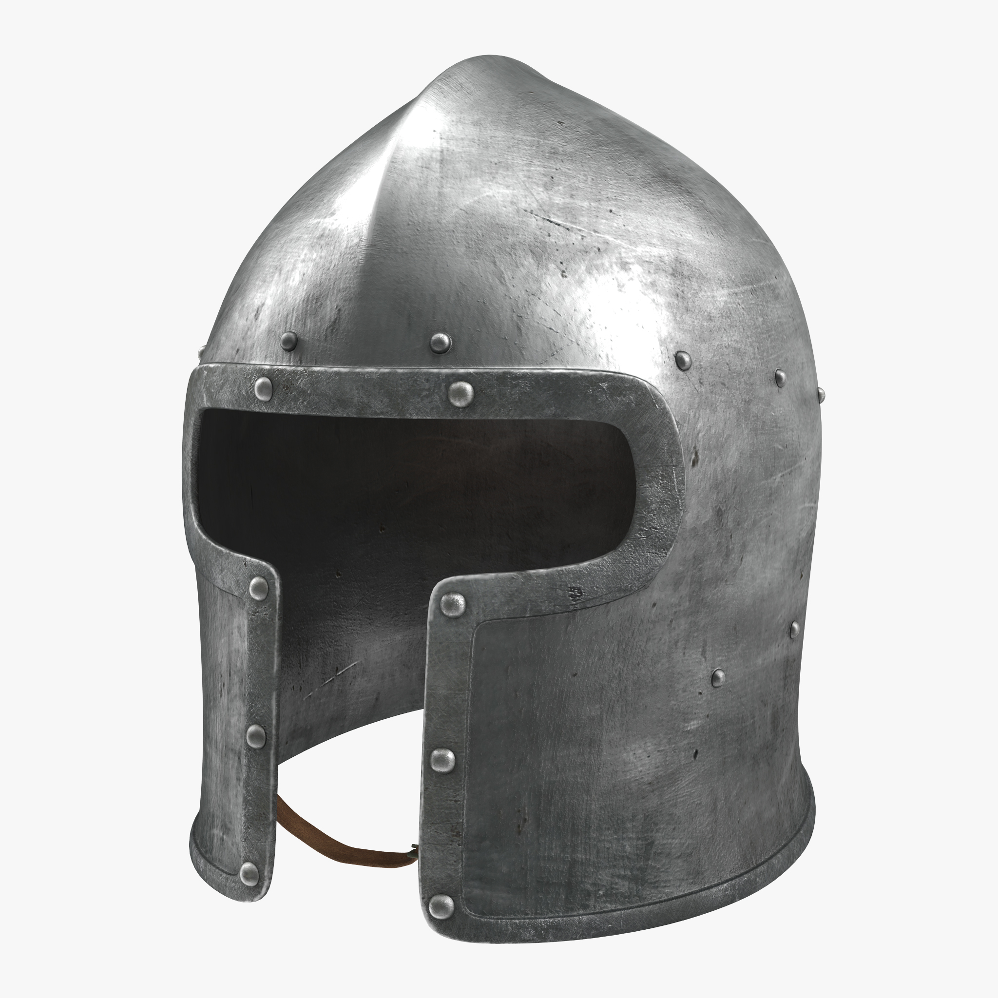 Barbuta Medieval Helmet 3D Model